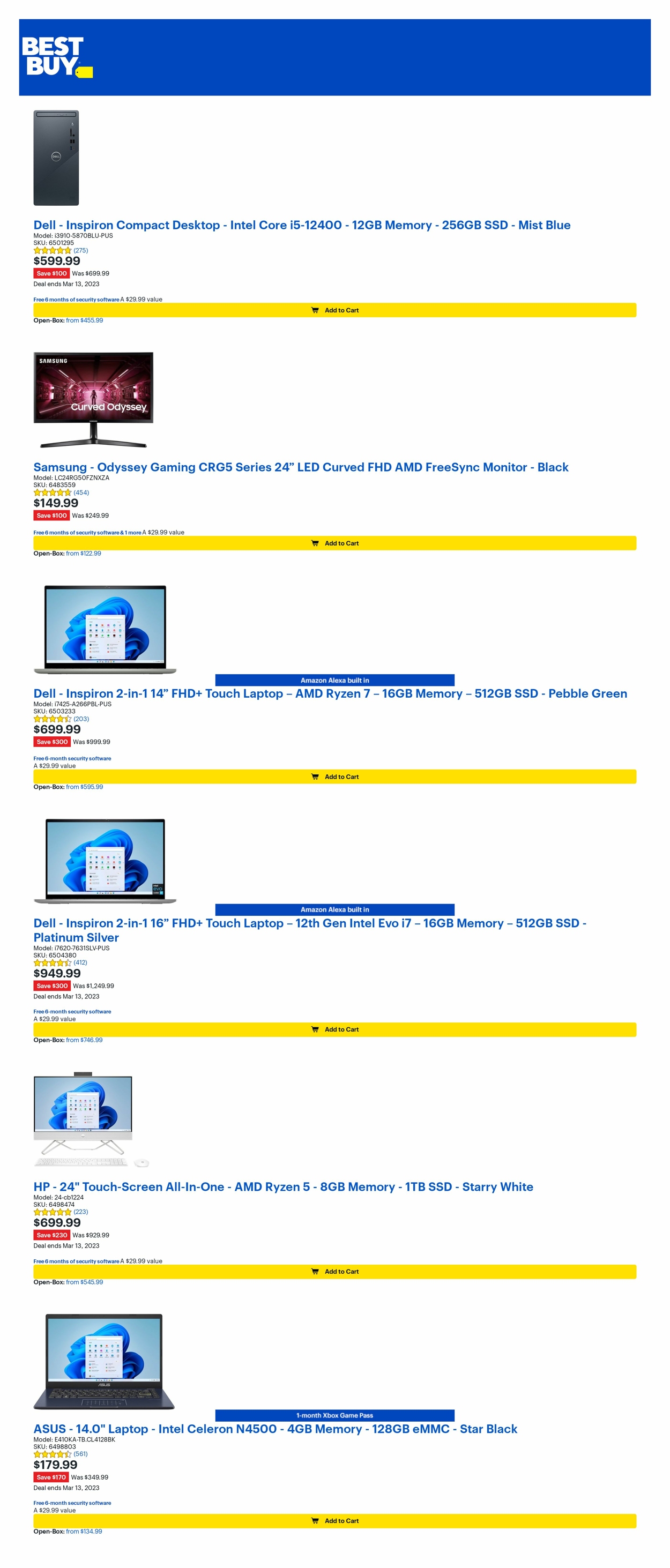 Catalogue Best Buy from 03/12/2023