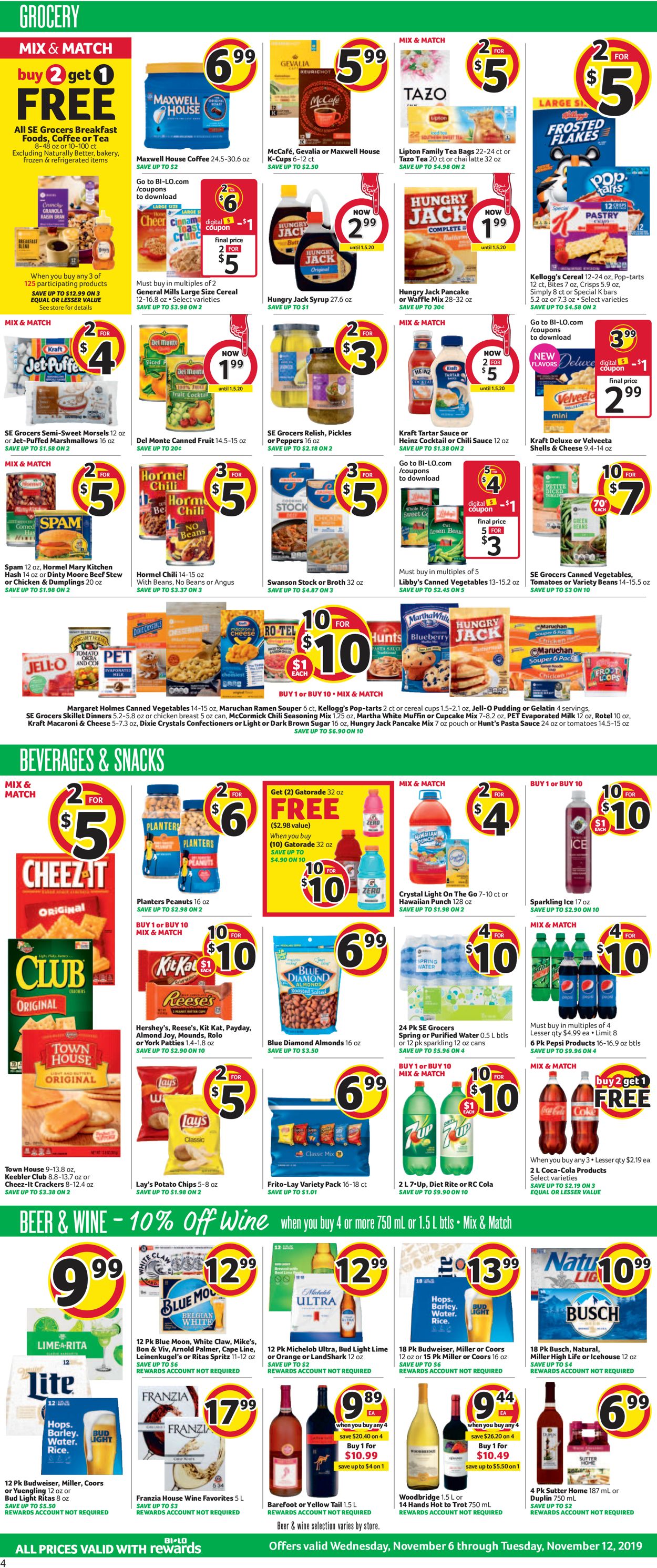 BI-LO Current weekly ad 11/06 - 11/12/2019 6 - frequent ...