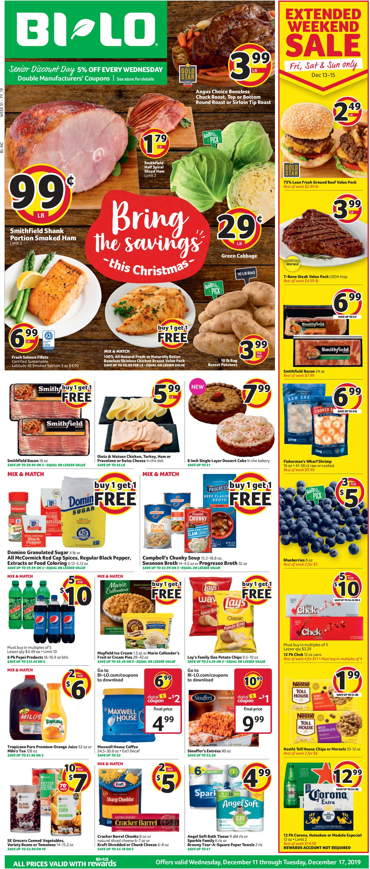 BI-LO Current weekly ad 12/11 - 12/17/2019 - frequent-ads.com