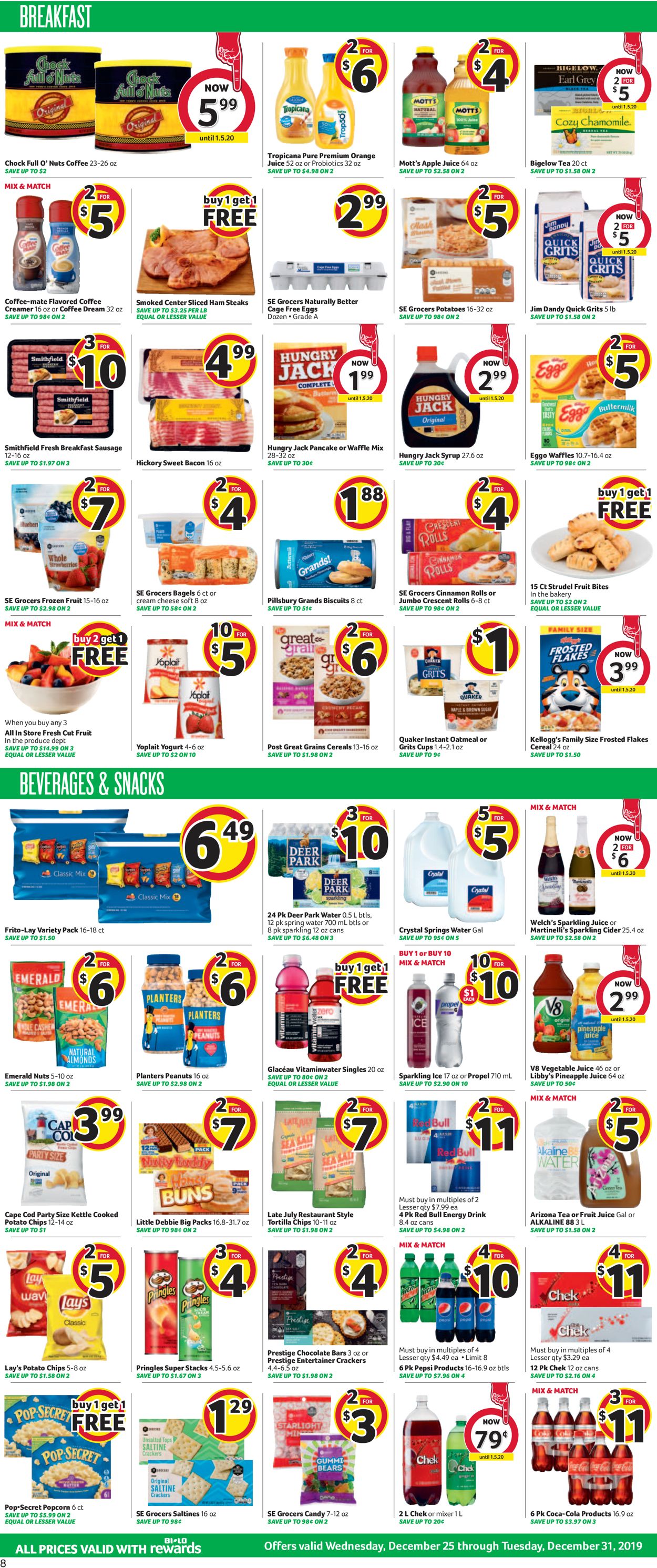 BI-LO Current weekly ad 12/25 - 12/31/2019 8 - frequent ...