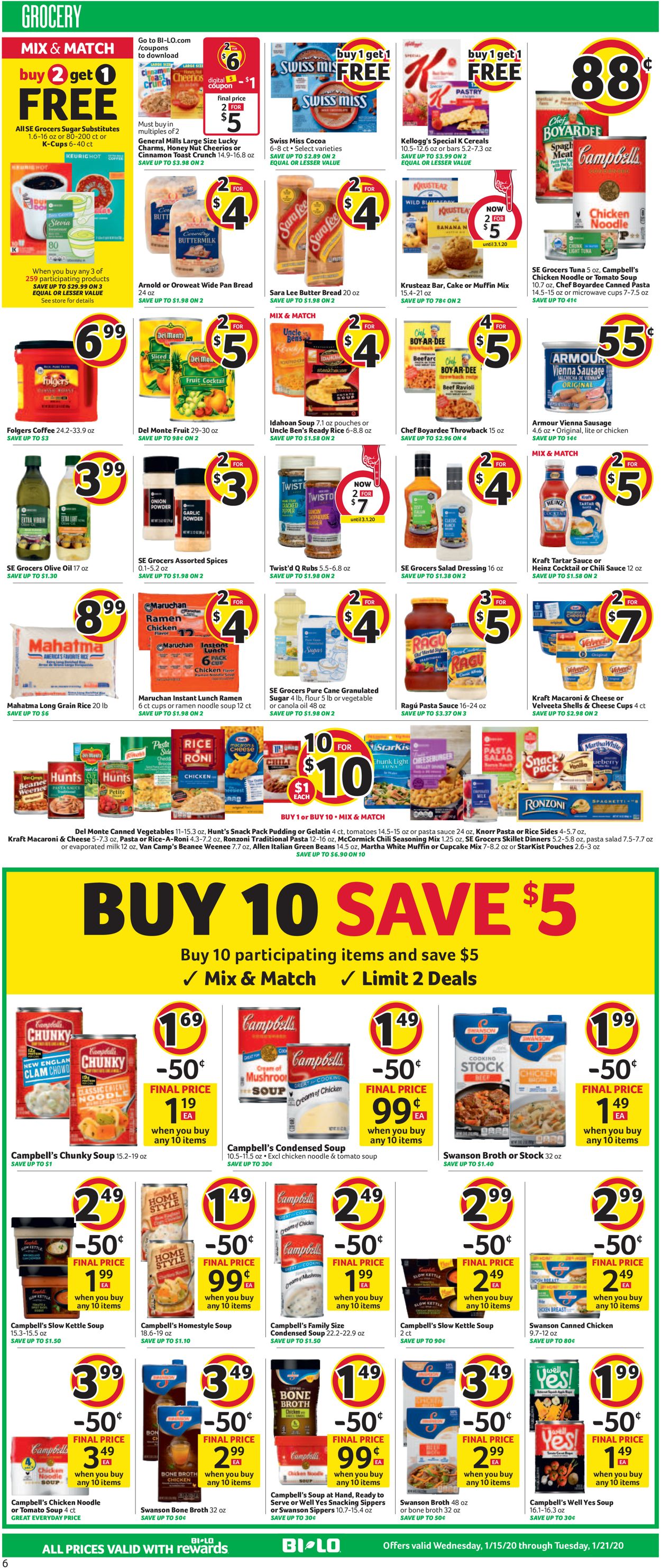 Catalogue BI-LO from 01/15/2020