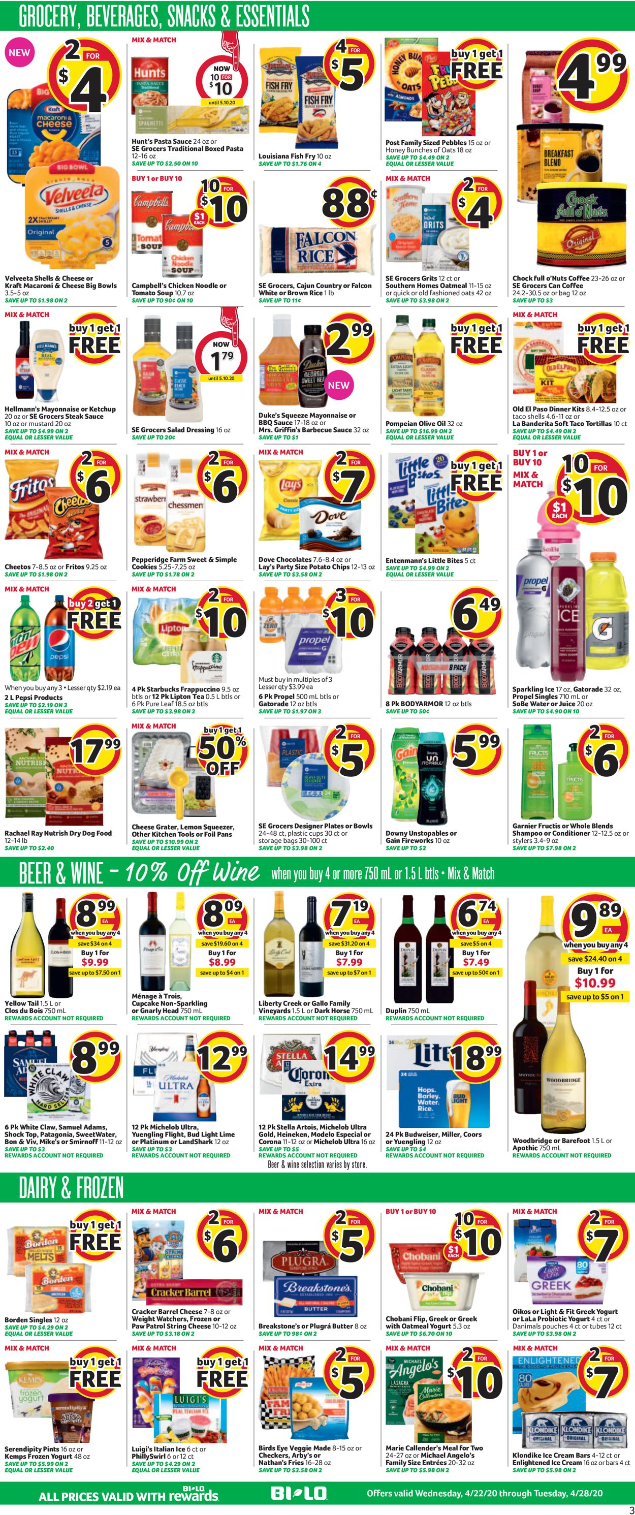 Catalogue BI-LO from 04/22/2020