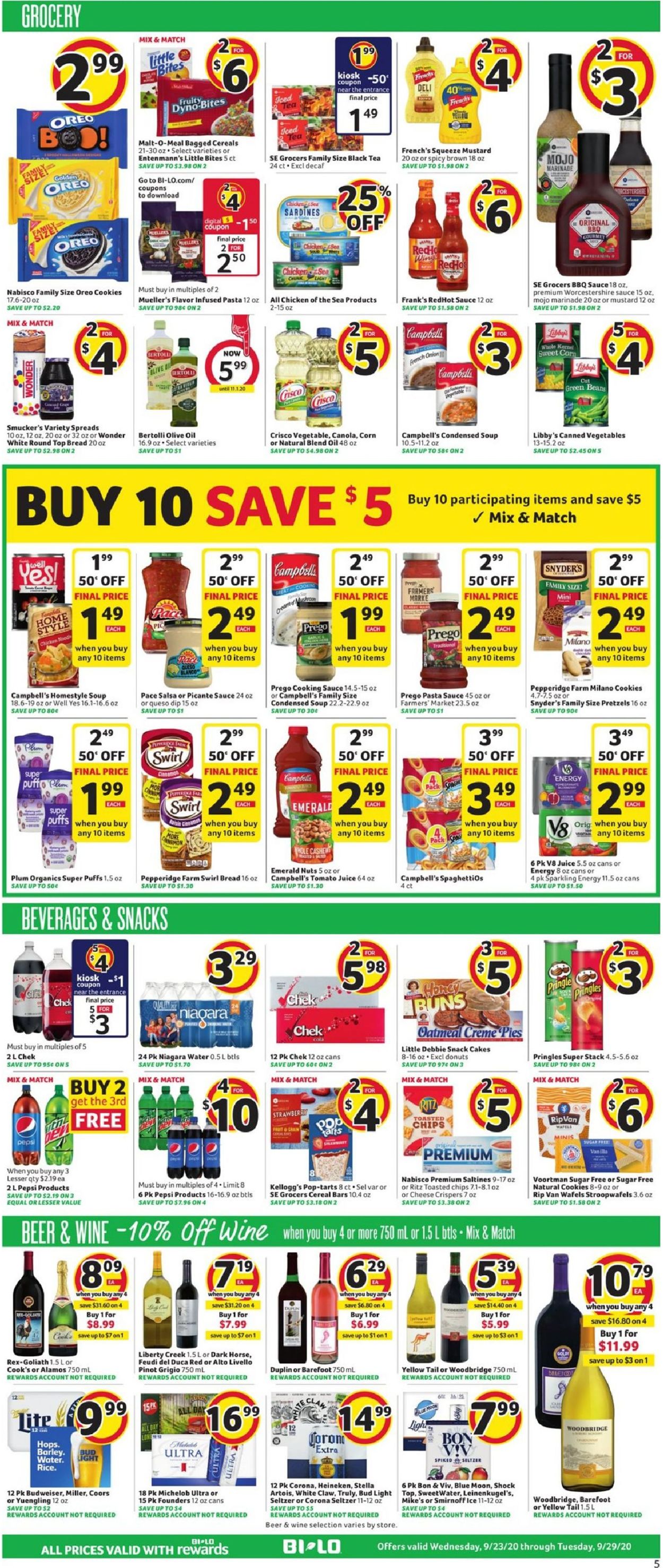 Catalogue BI-LO from 09/23/2020