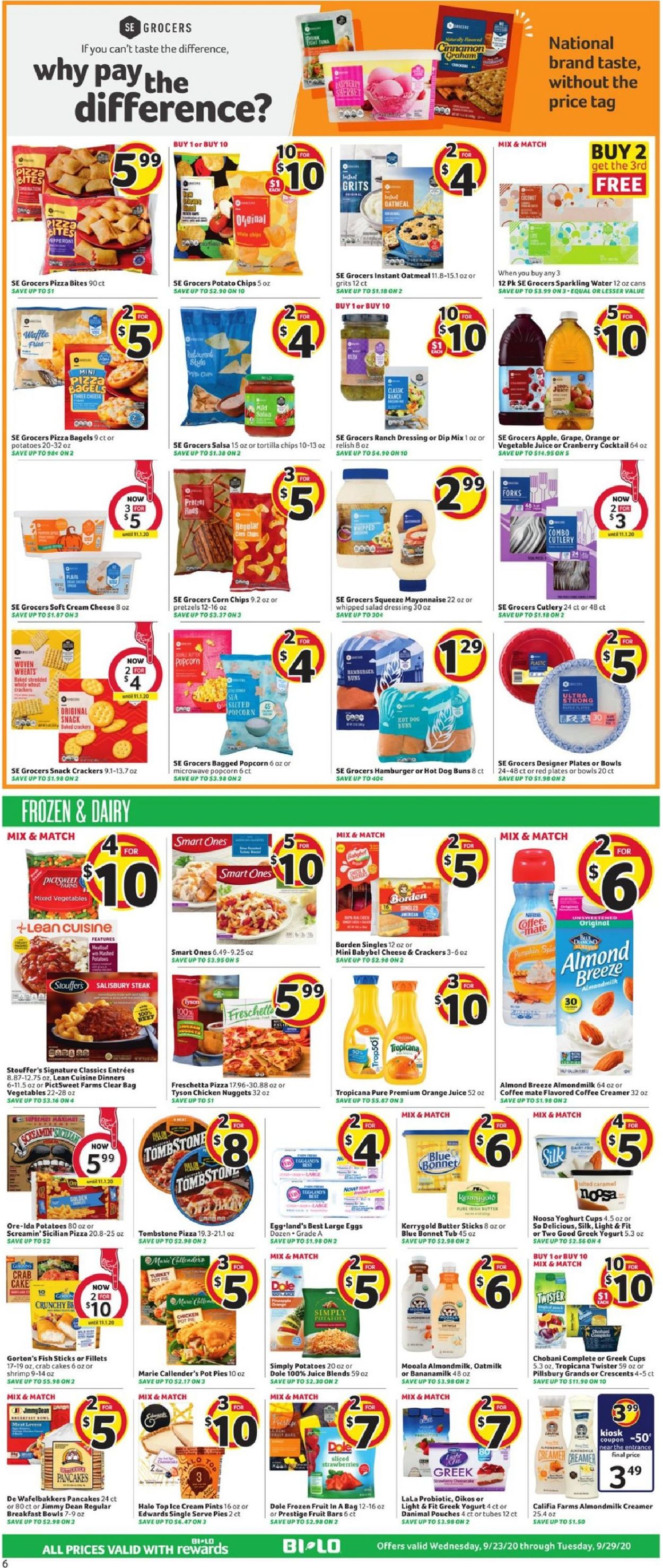 Catalogue BI-LO from 09/23/2020