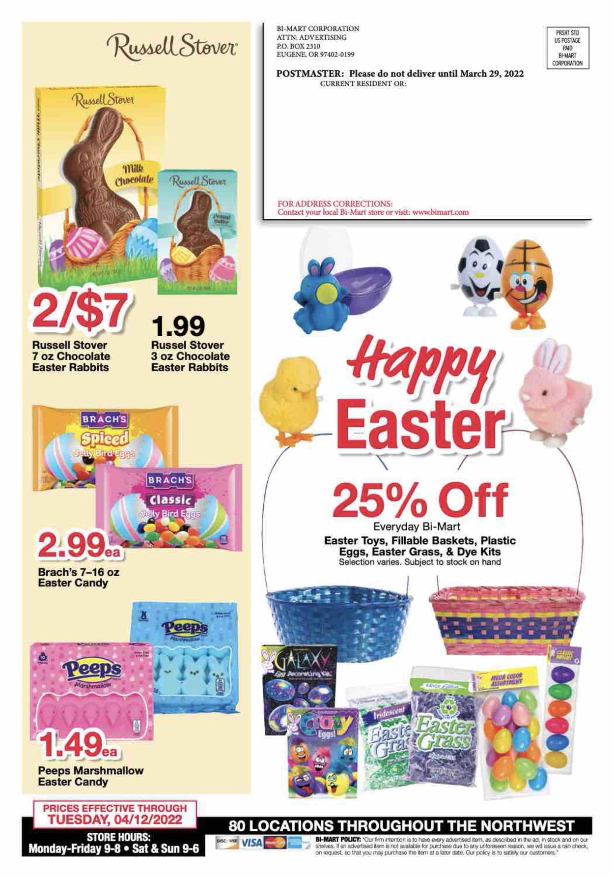 Catalogue Bi-Mart EASTER 2022 from 03/29/2022
