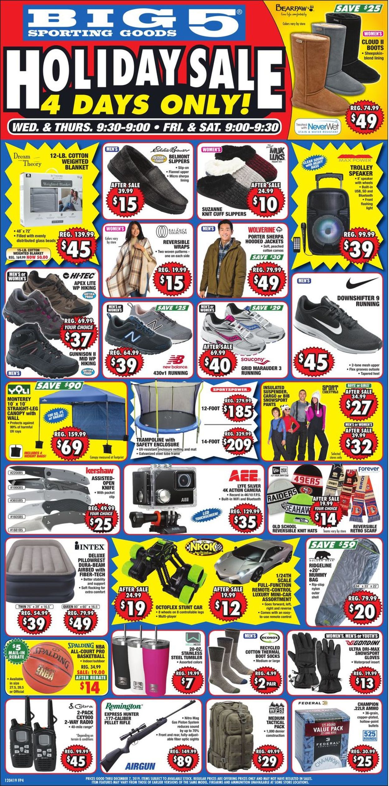 Catalogue Big 5 - Holiday Sale 2019 from 12/04/2019