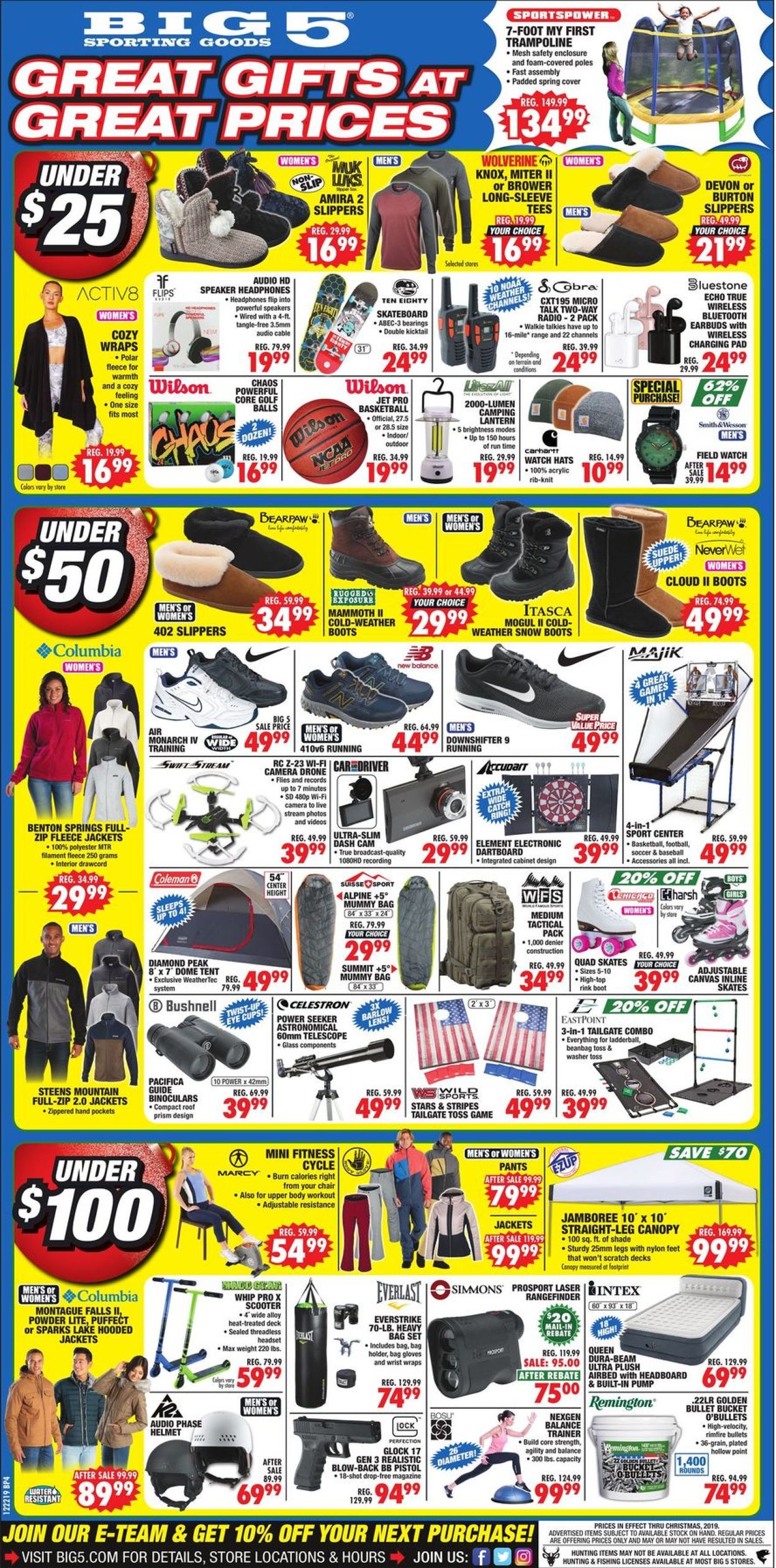 Catalogue Big 5 - Holiday Sale 2019 from 12/22/2019