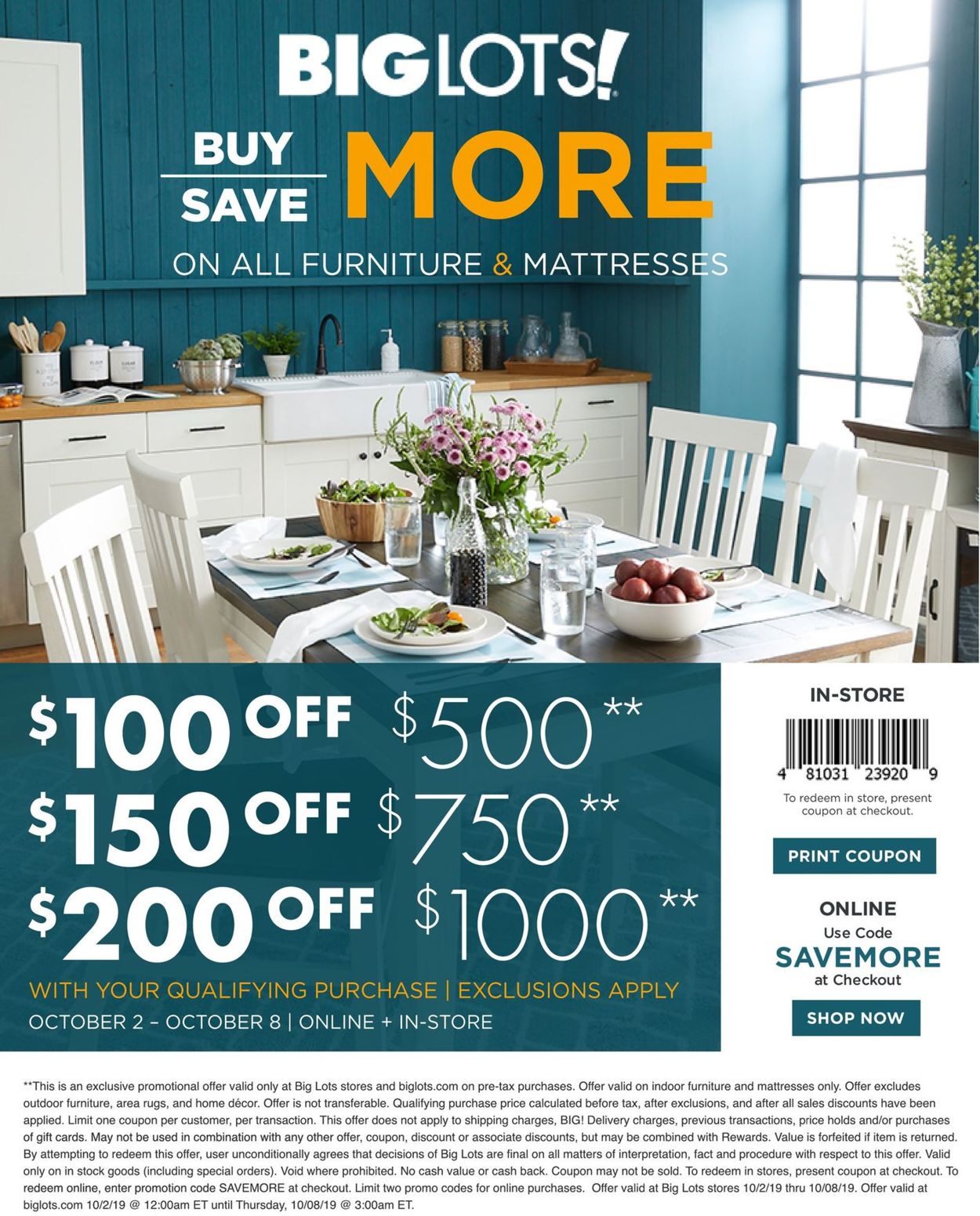 Catalogue Big Lots from 10/02/2019