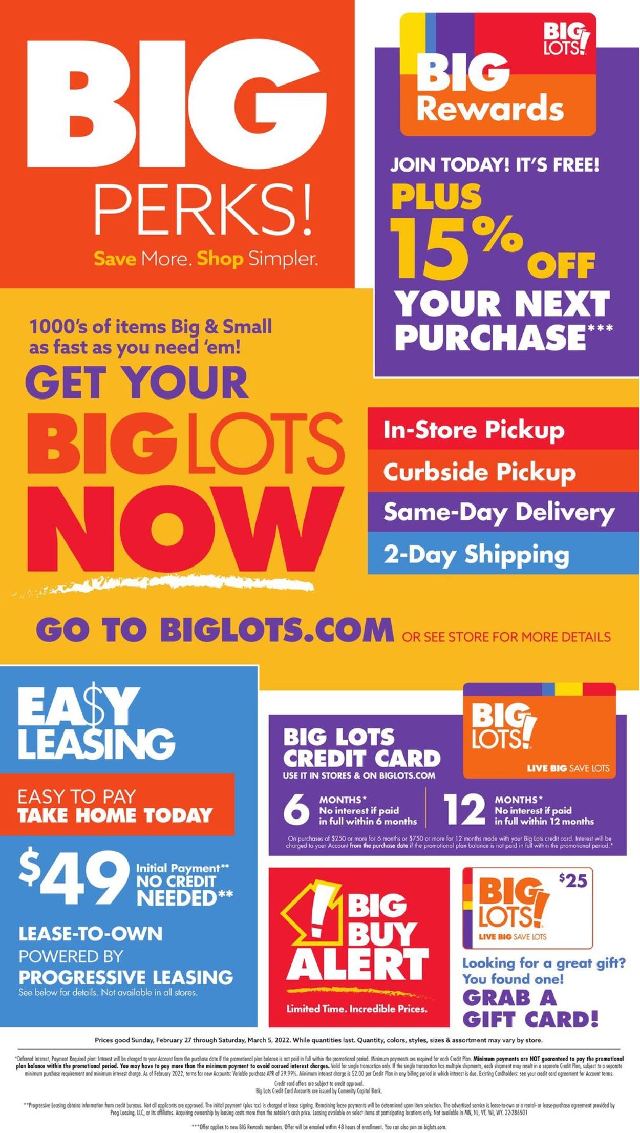 Catalogue Big Lots from 02/27/2022