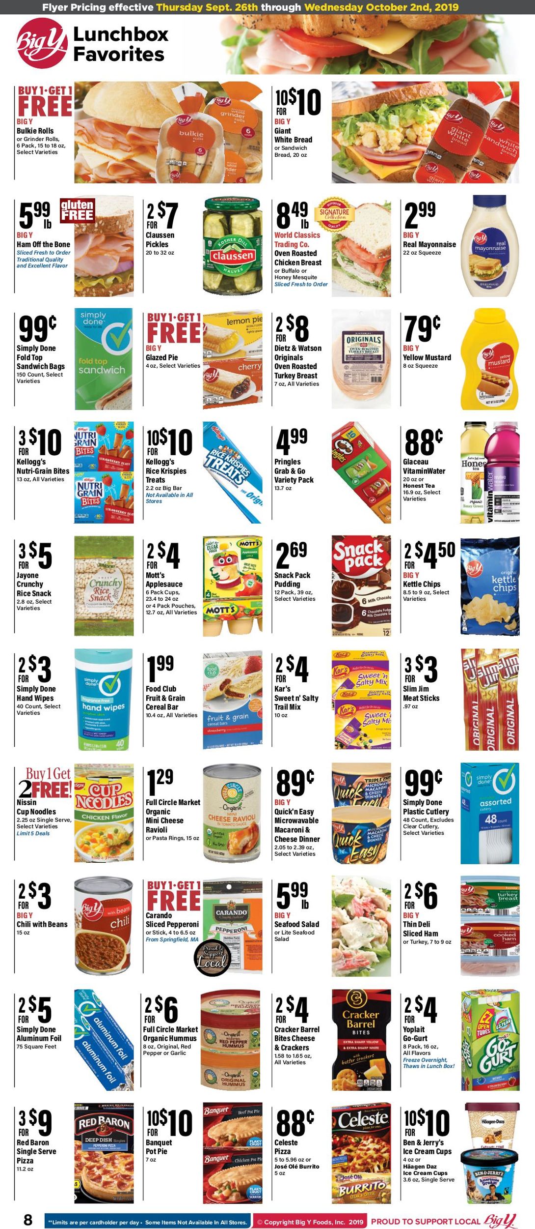 Catalogue Big Y from 09/26/2019