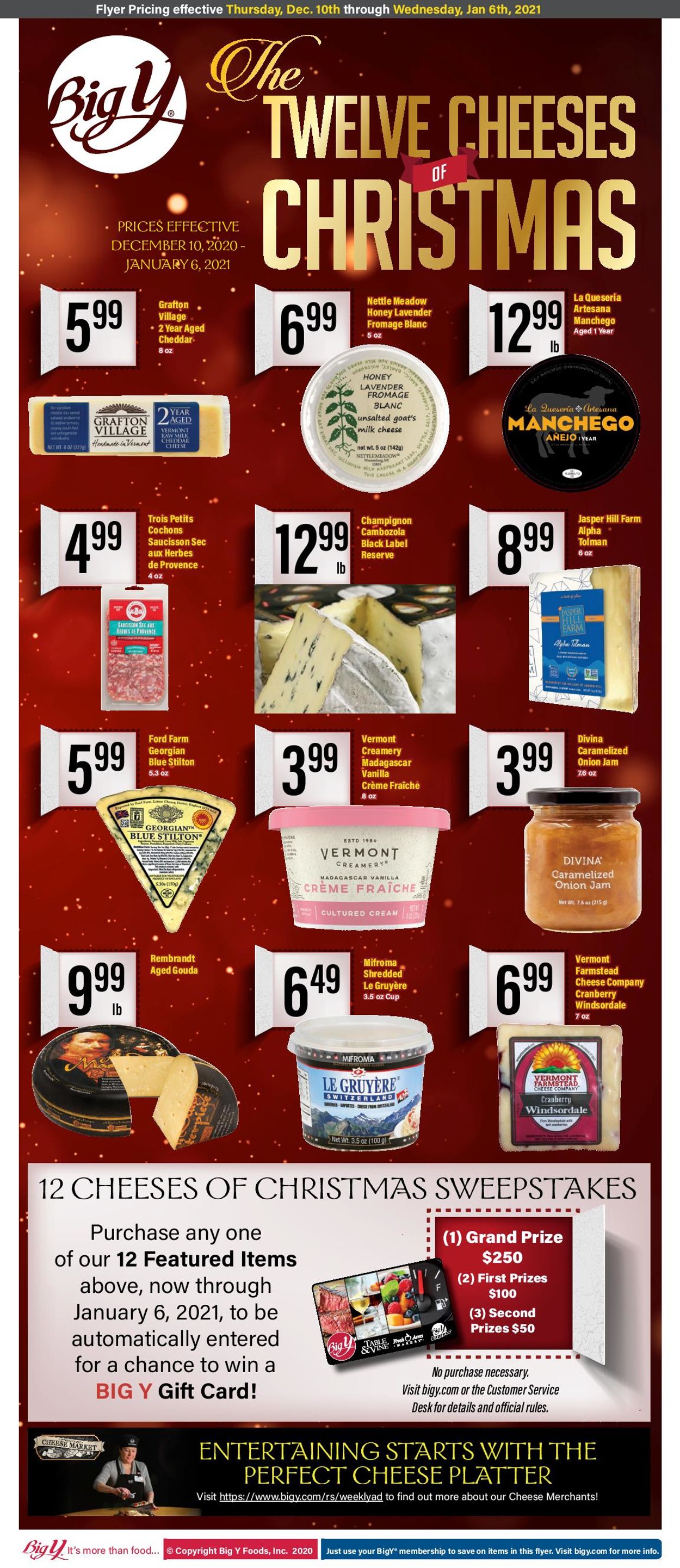 Catalogue Big Y Christmas Cheeses 2020 from 12/10/2020