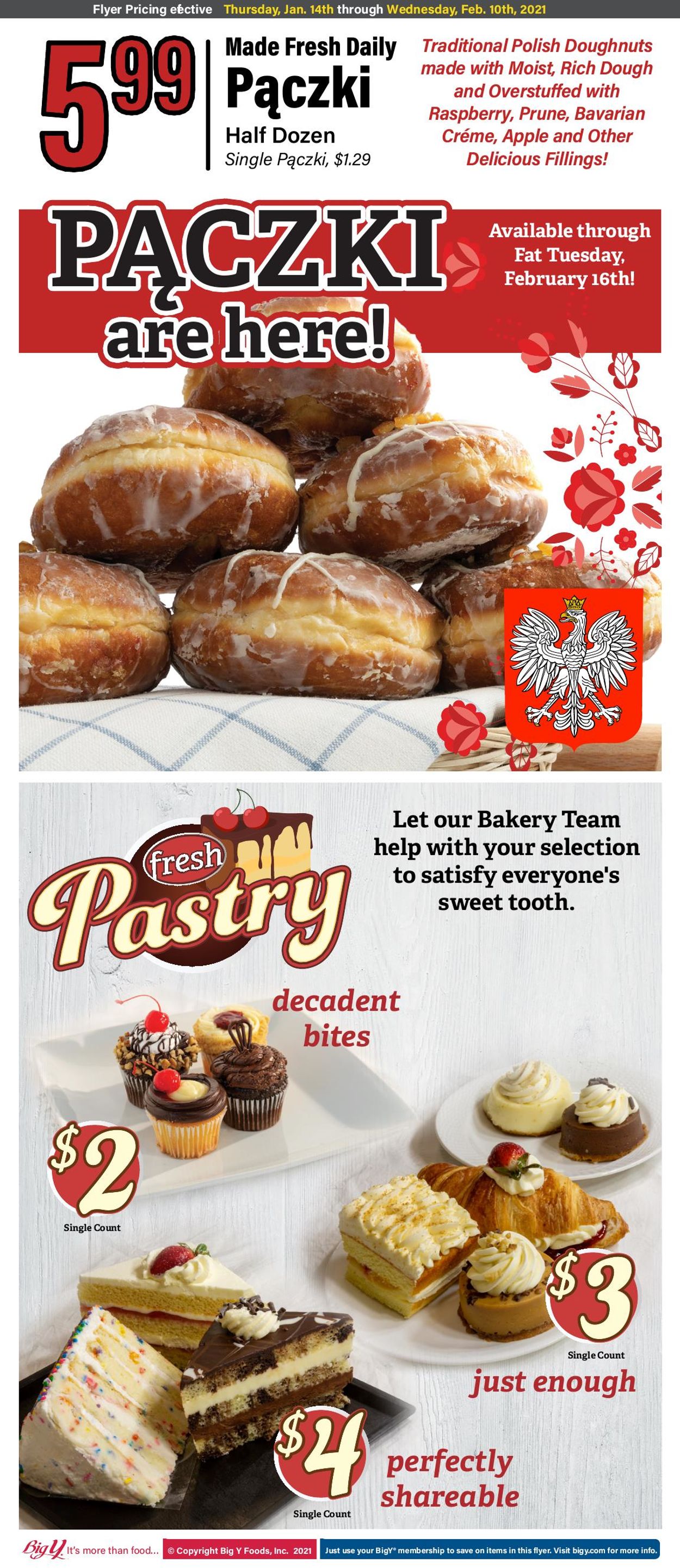 Big Y Paczki are Here 2021 Current weekly ad 01/21 02/10/2021