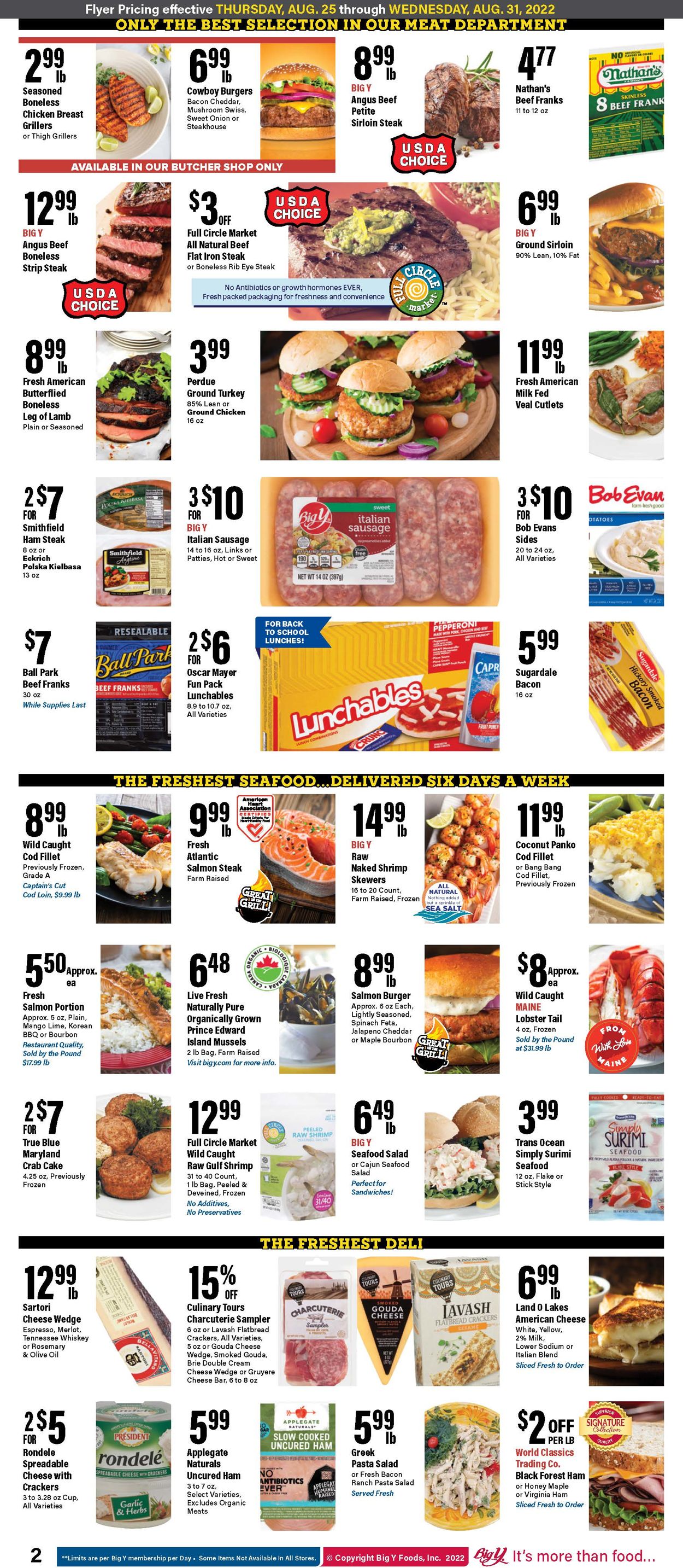 Catalogue Big Y from 08/25/2022