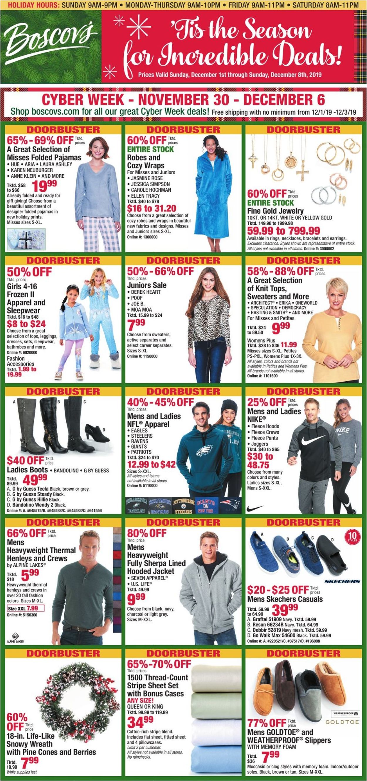 Catalogue Boscov's - Cyber Week Deals 2019 from 12/01/2019