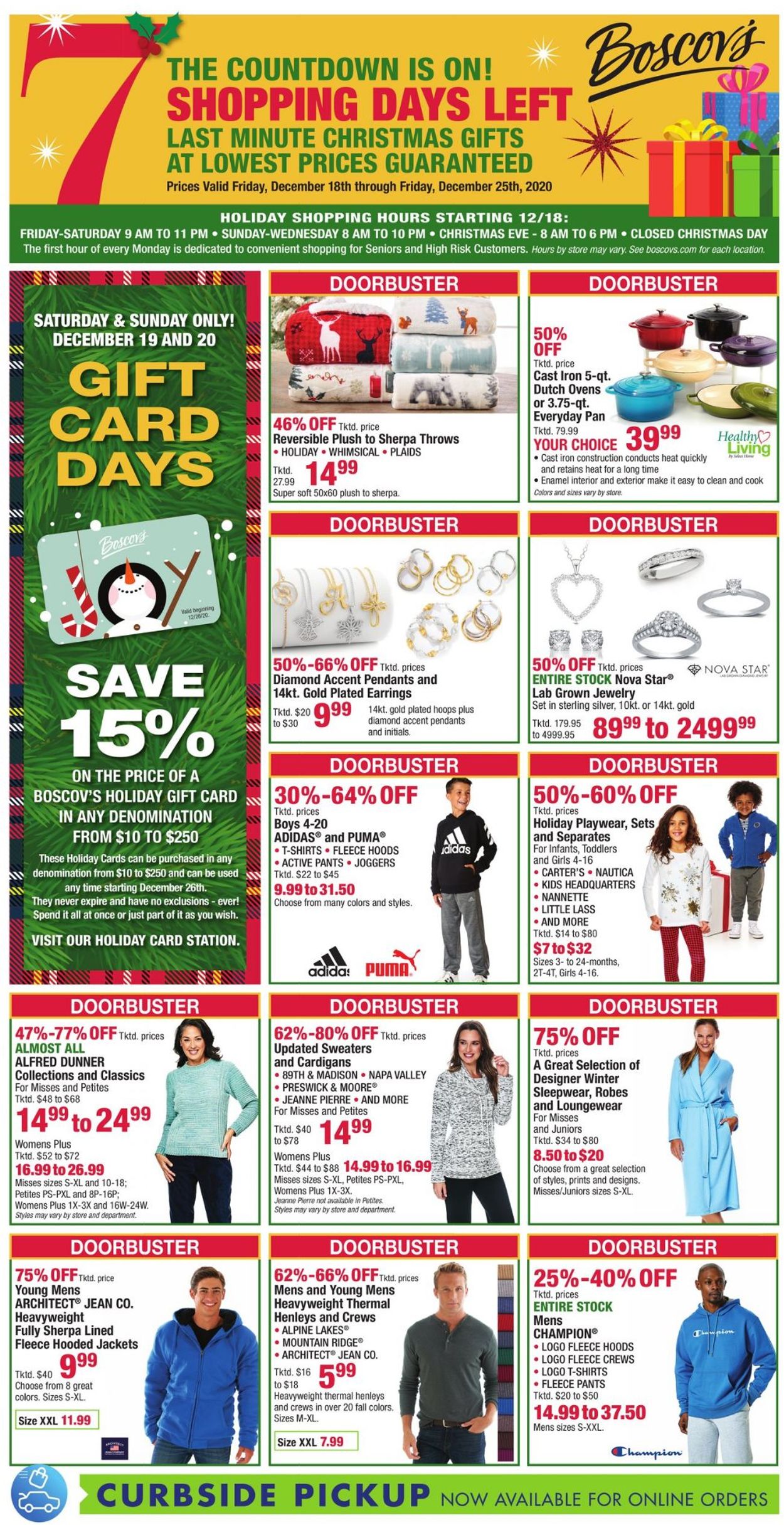Catalogue Boscov's & Shopping Days Left  from 12/18/2020