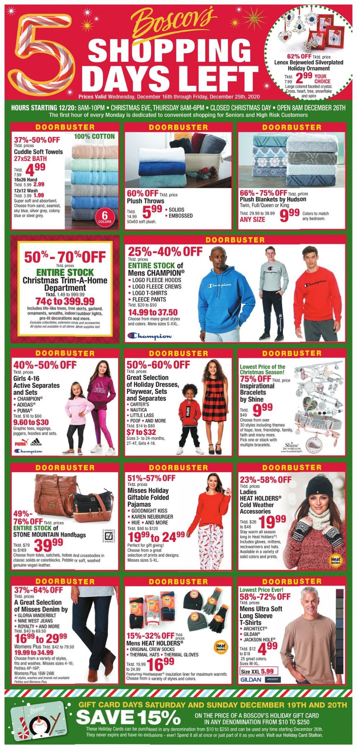 Catalogue Boscov's 5 SHOPPING Days Left  from 12/20/2020