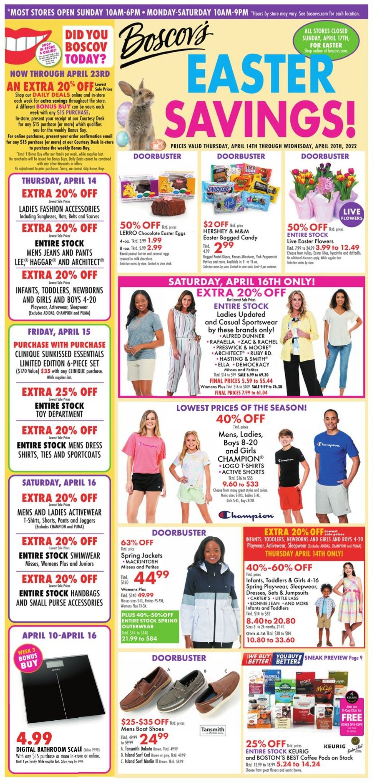 Catalogue Boscov's EASTER 2022 from 04/14/2022