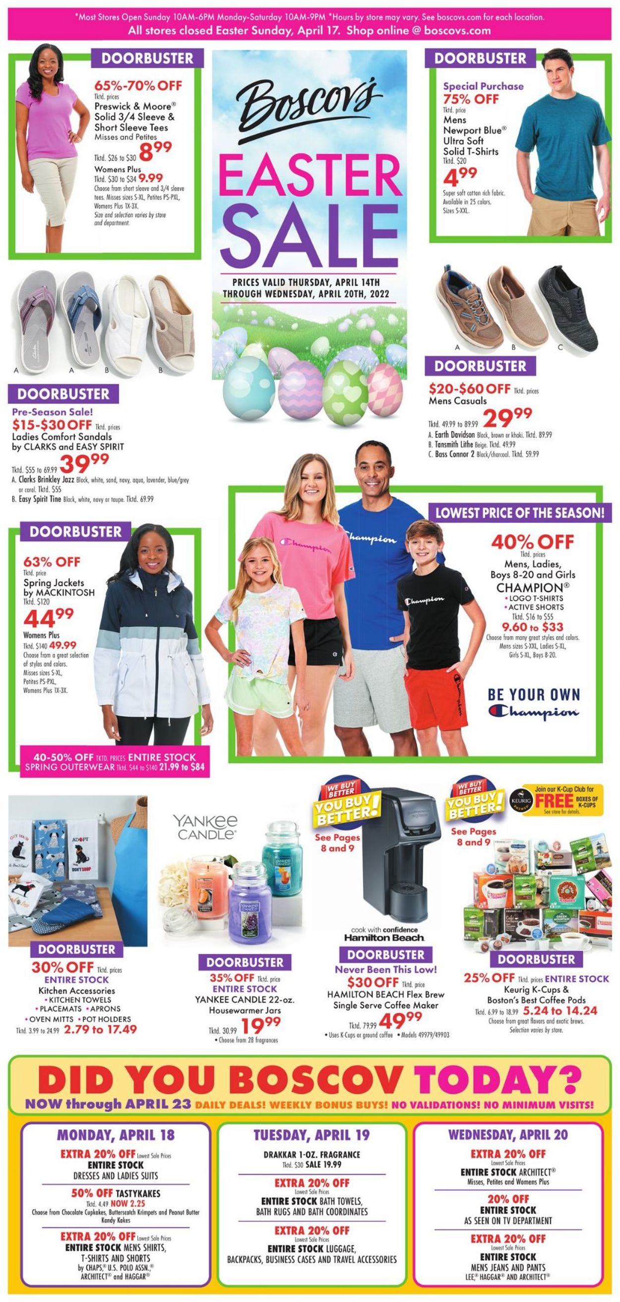 Catalogue Boscov's EASTER 2022 from 04/14/2022