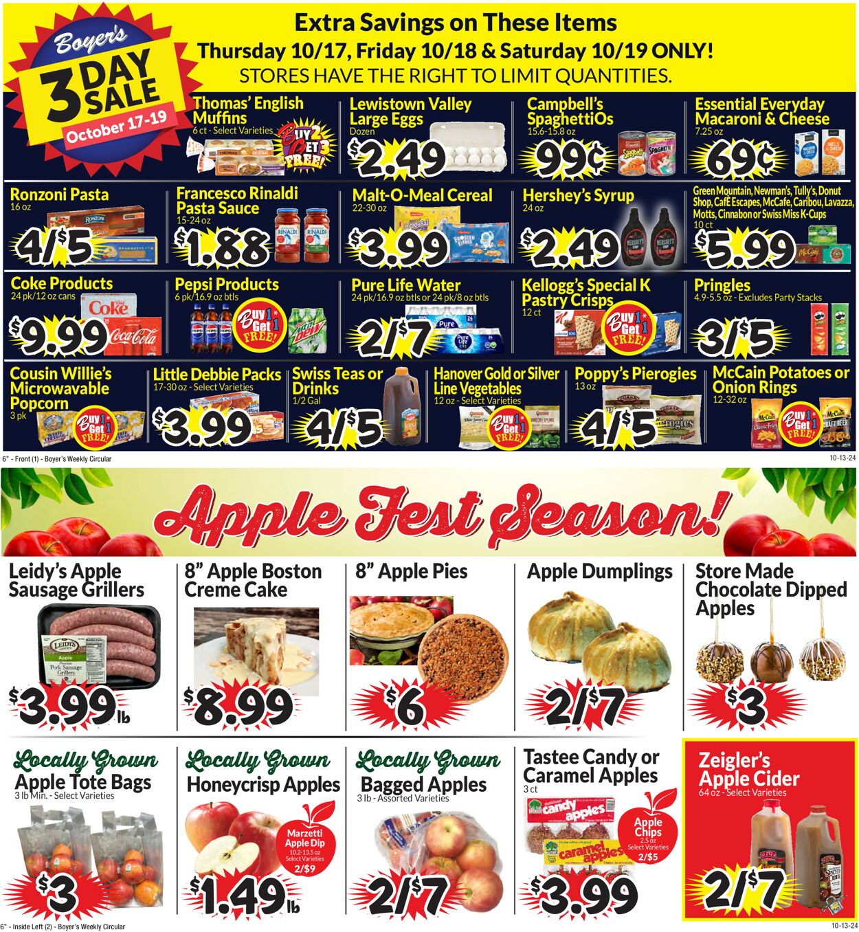 Catalogue Boyer's Food Markets from 10/13/2024