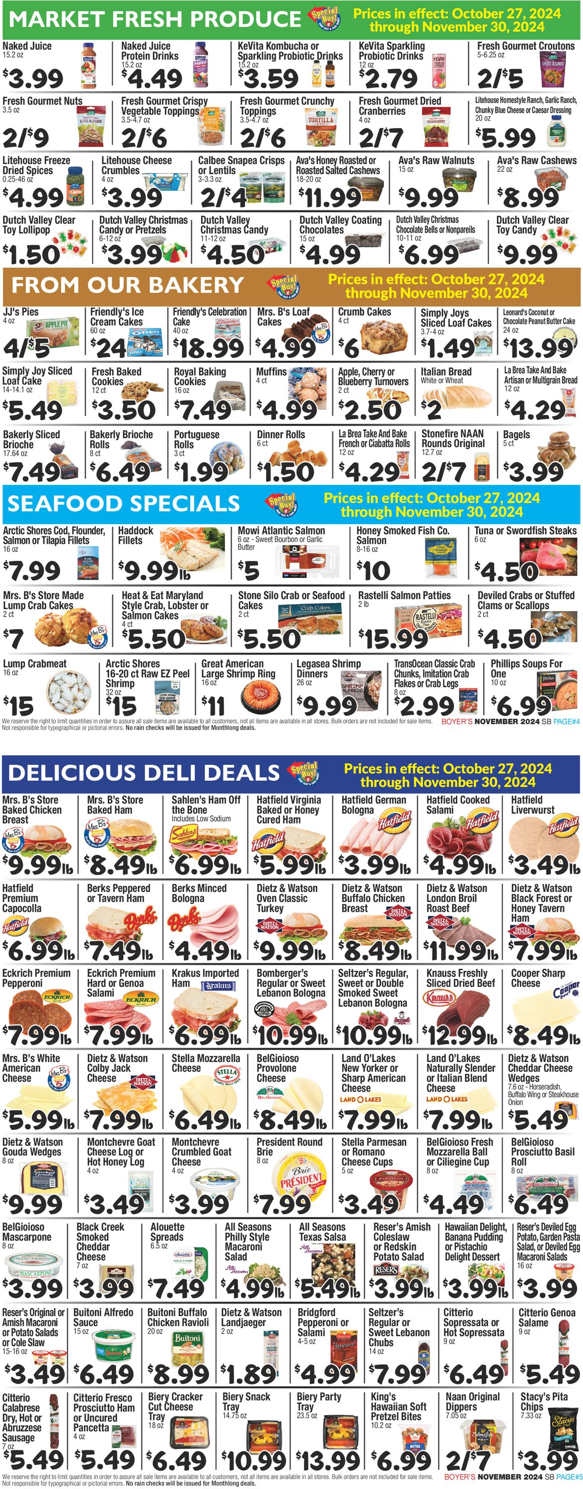 Catalogue Boyer's Food Markets from 10/27/2024