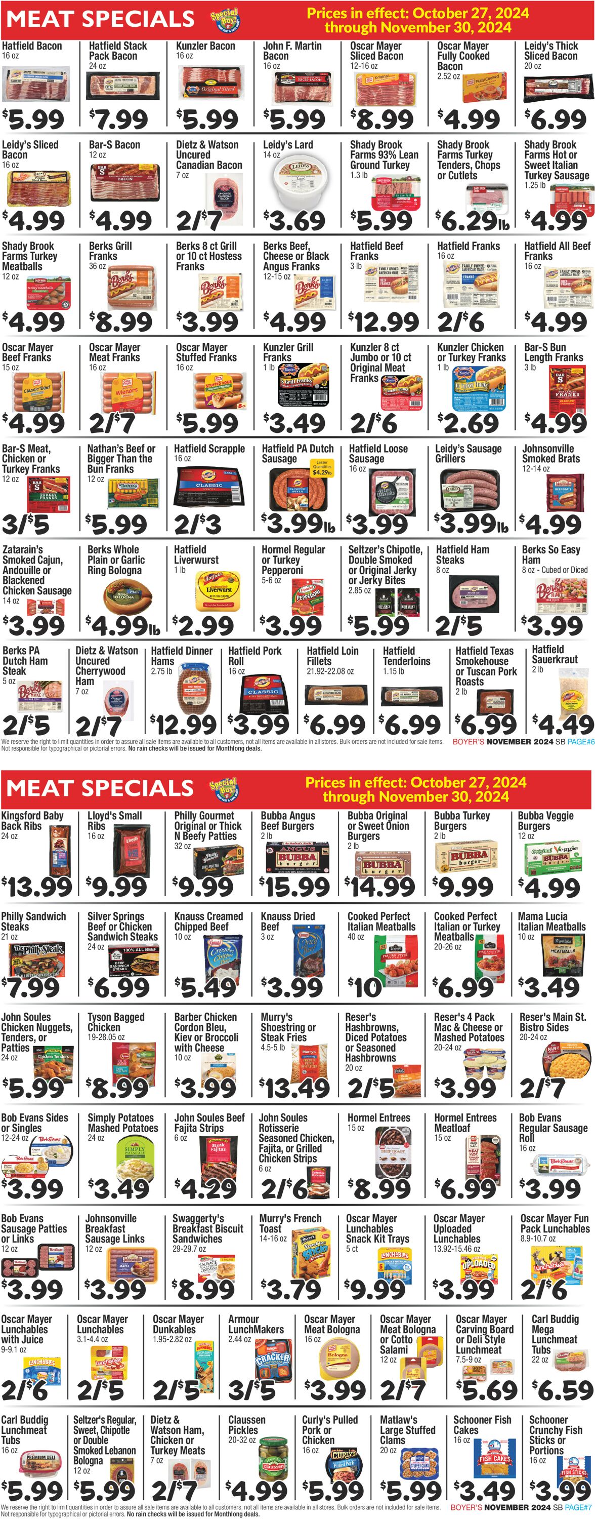 Catalogue Boyer's Food Markets from 10/27/2024