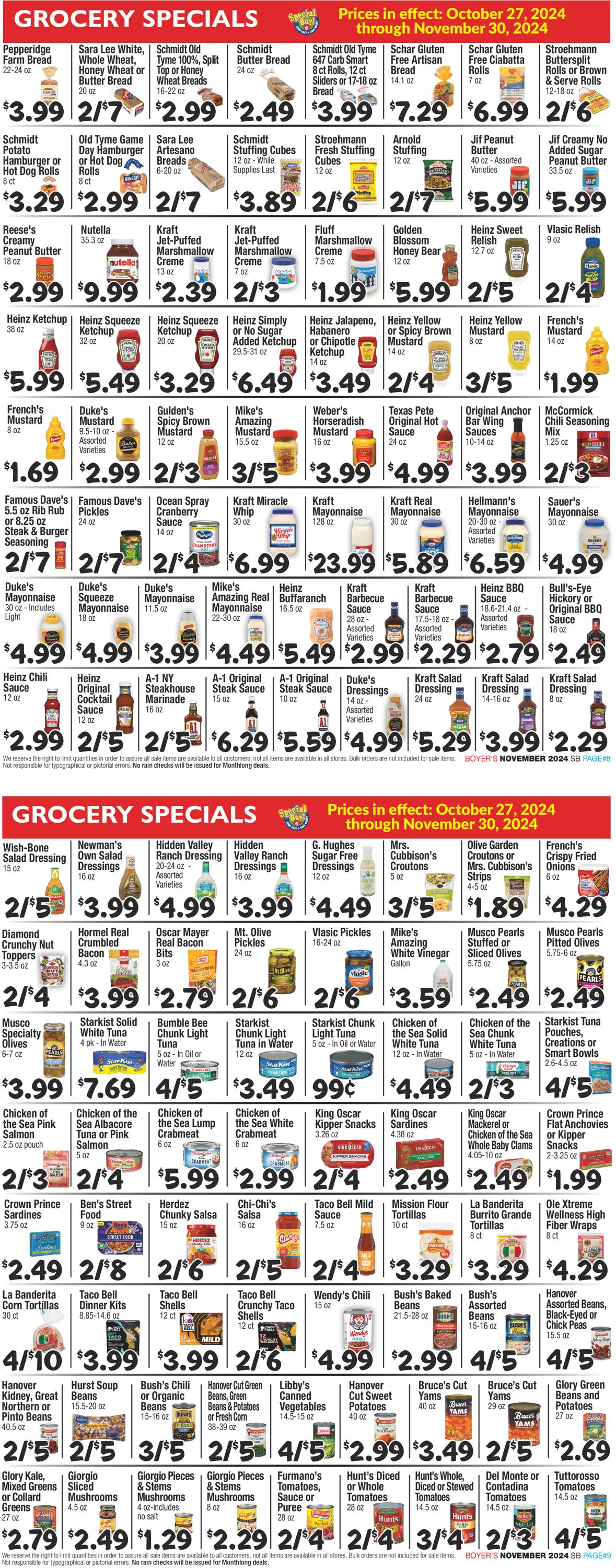 Catalogue Boyer's Food Markets from 10/27/2024