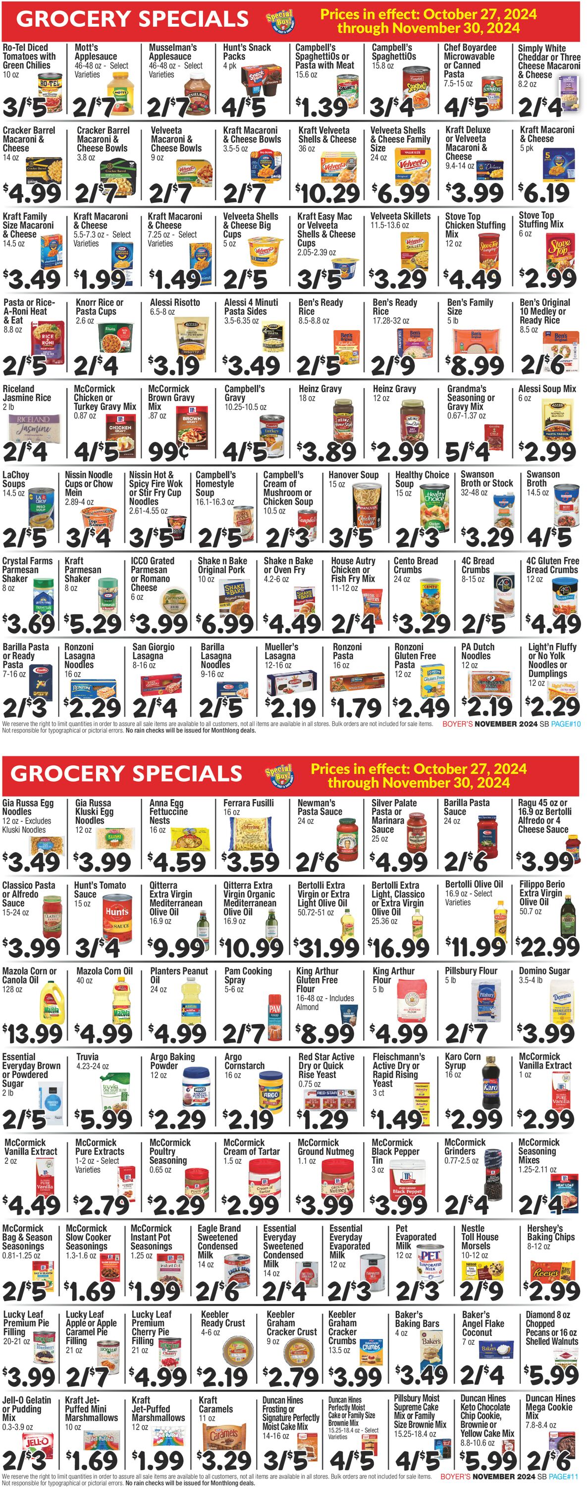 Catalogue Boyer's Food Markets from 10/27/2024