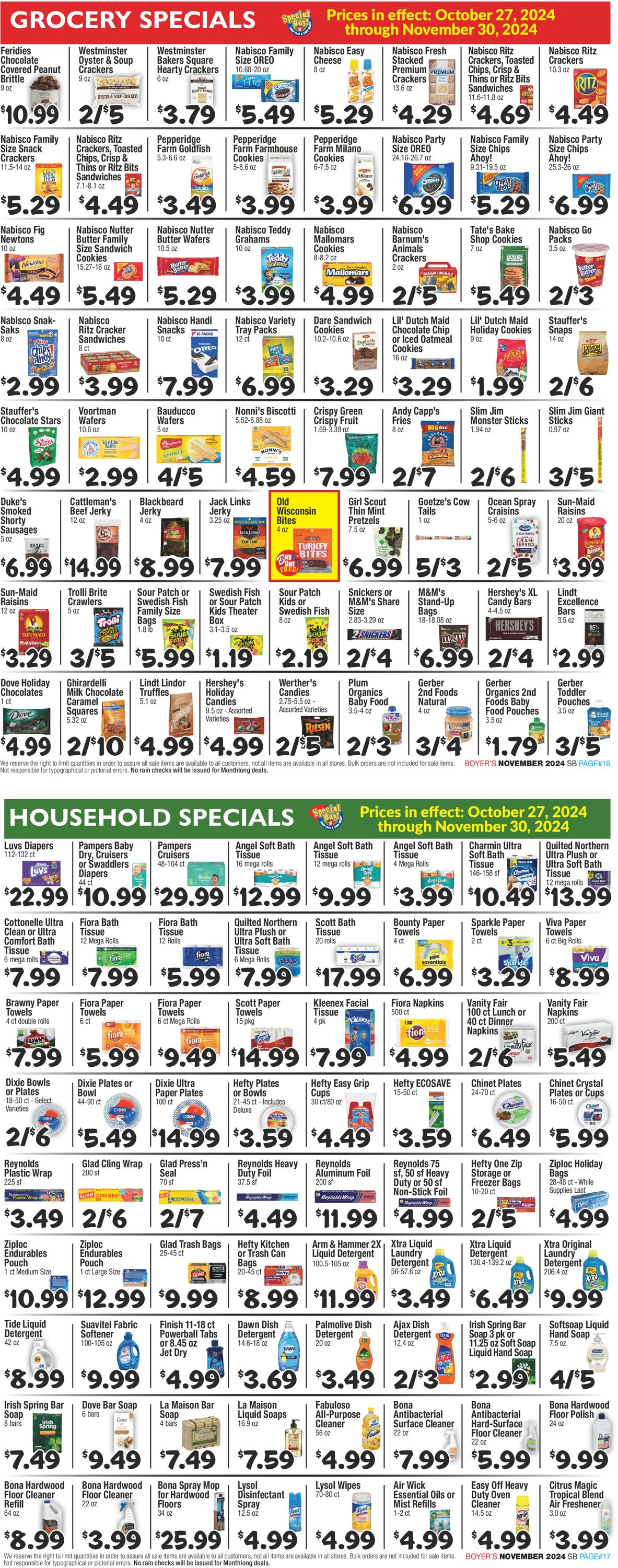 Catalogue Boyer's Food Markets from 10/27/2024