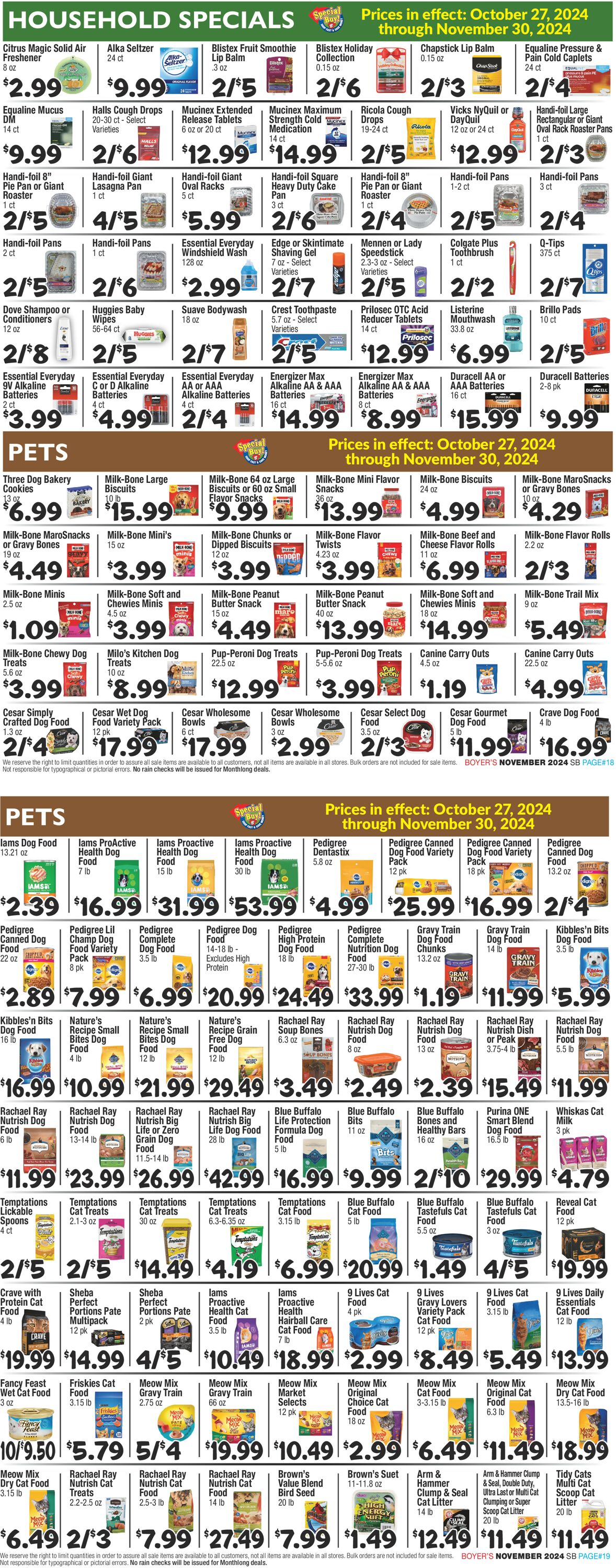 Catalogue Boyer's Food Markets from 10/27/2024