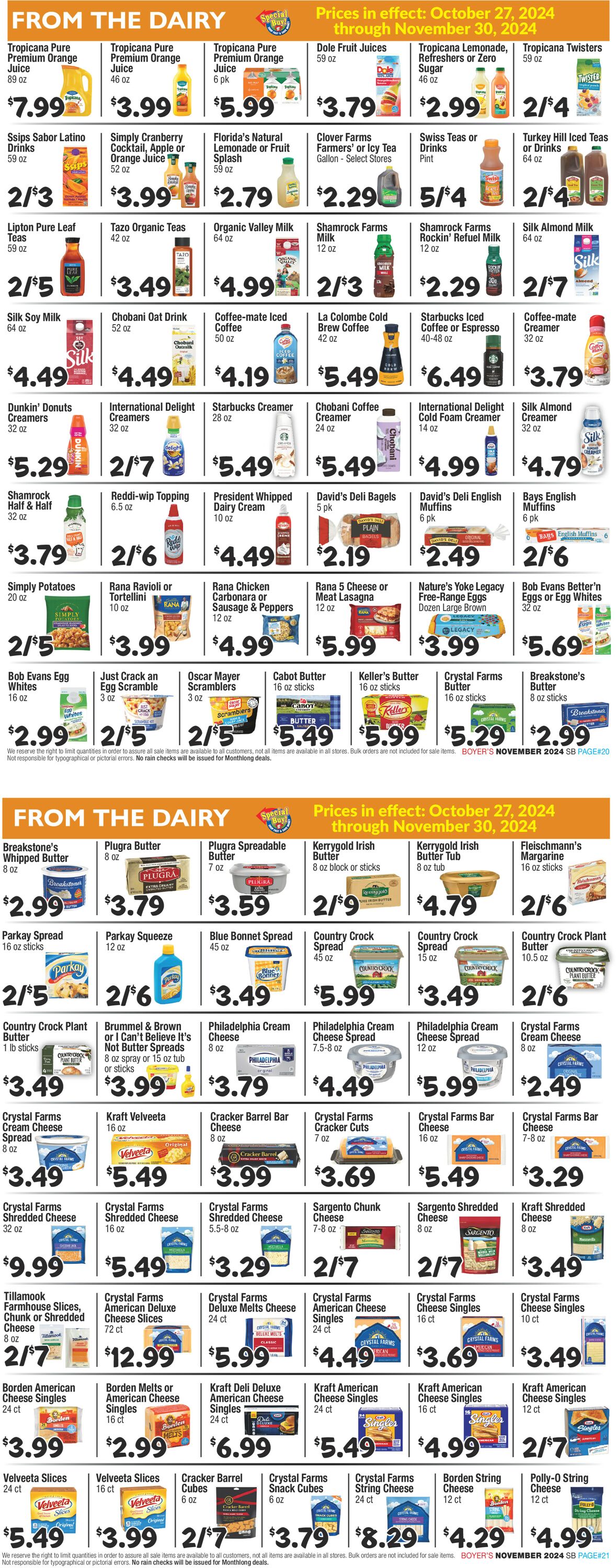 Catalogue Boyer's Food Markets from 10/27/2024