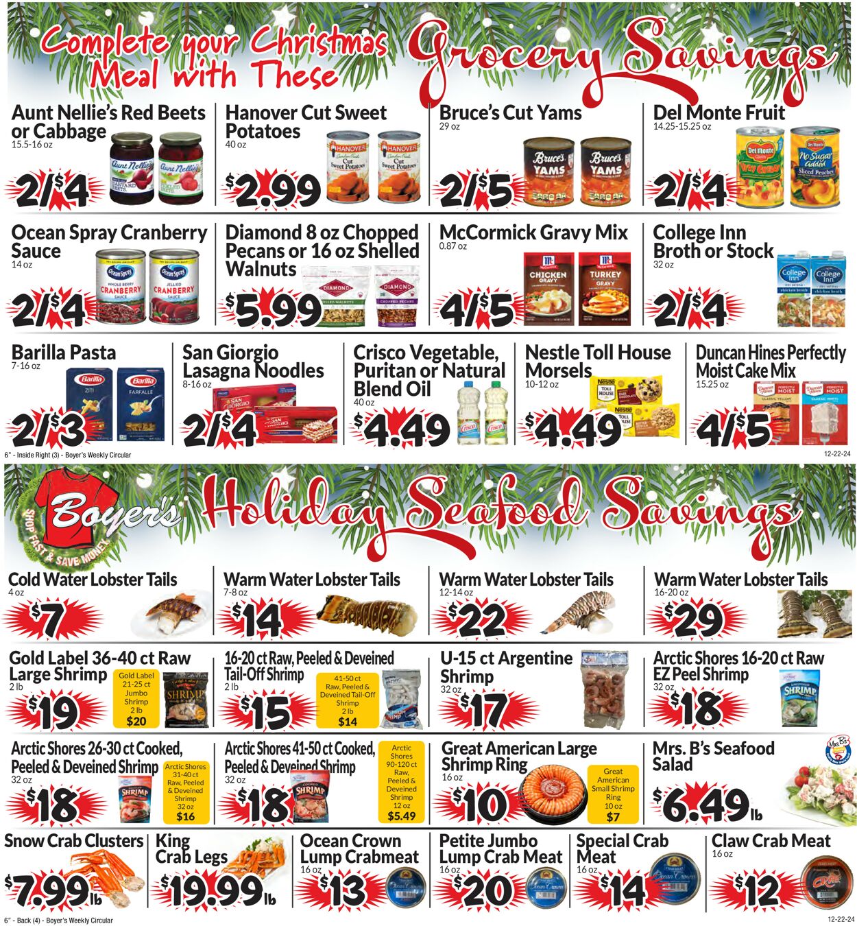 Catalogue Boyer's Food Markets from 12/22/2024