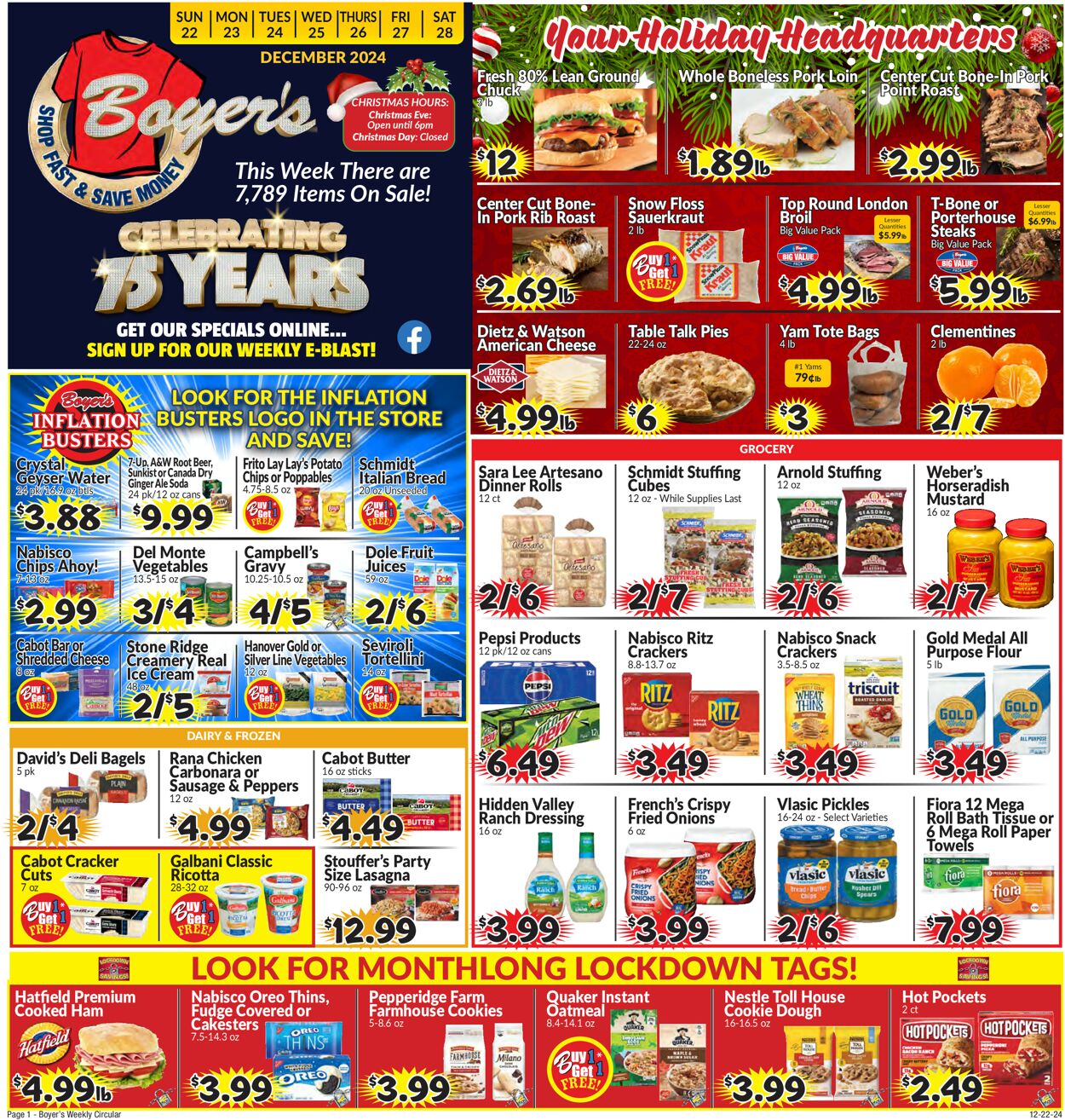 Catalogue Boyer's Food Markets from 12/22/2024