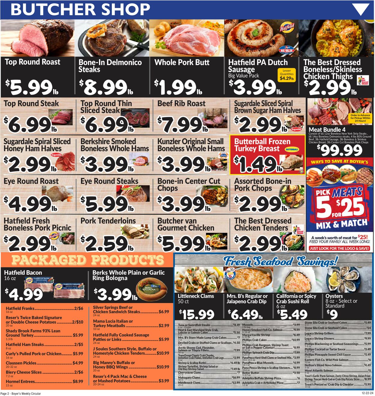 Catalogue Boyer's Food Markets from 12/22/2024