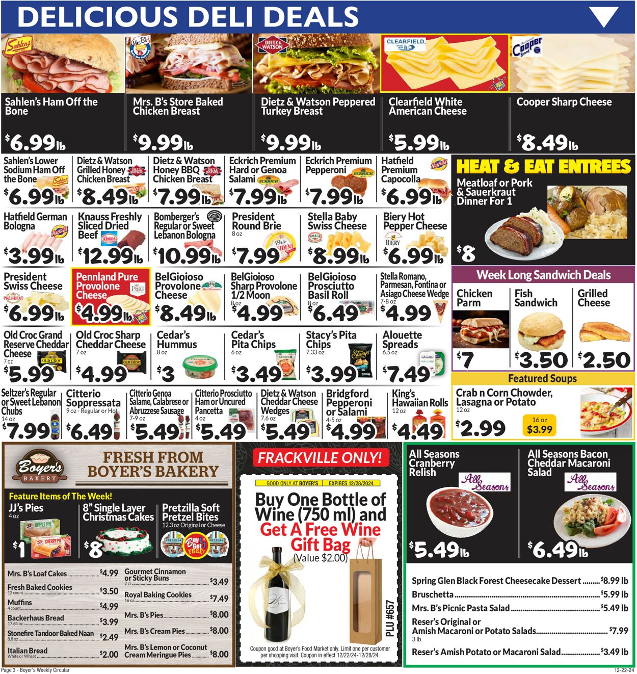 Catalogue Boyer's Food Markets from 12/22/2024