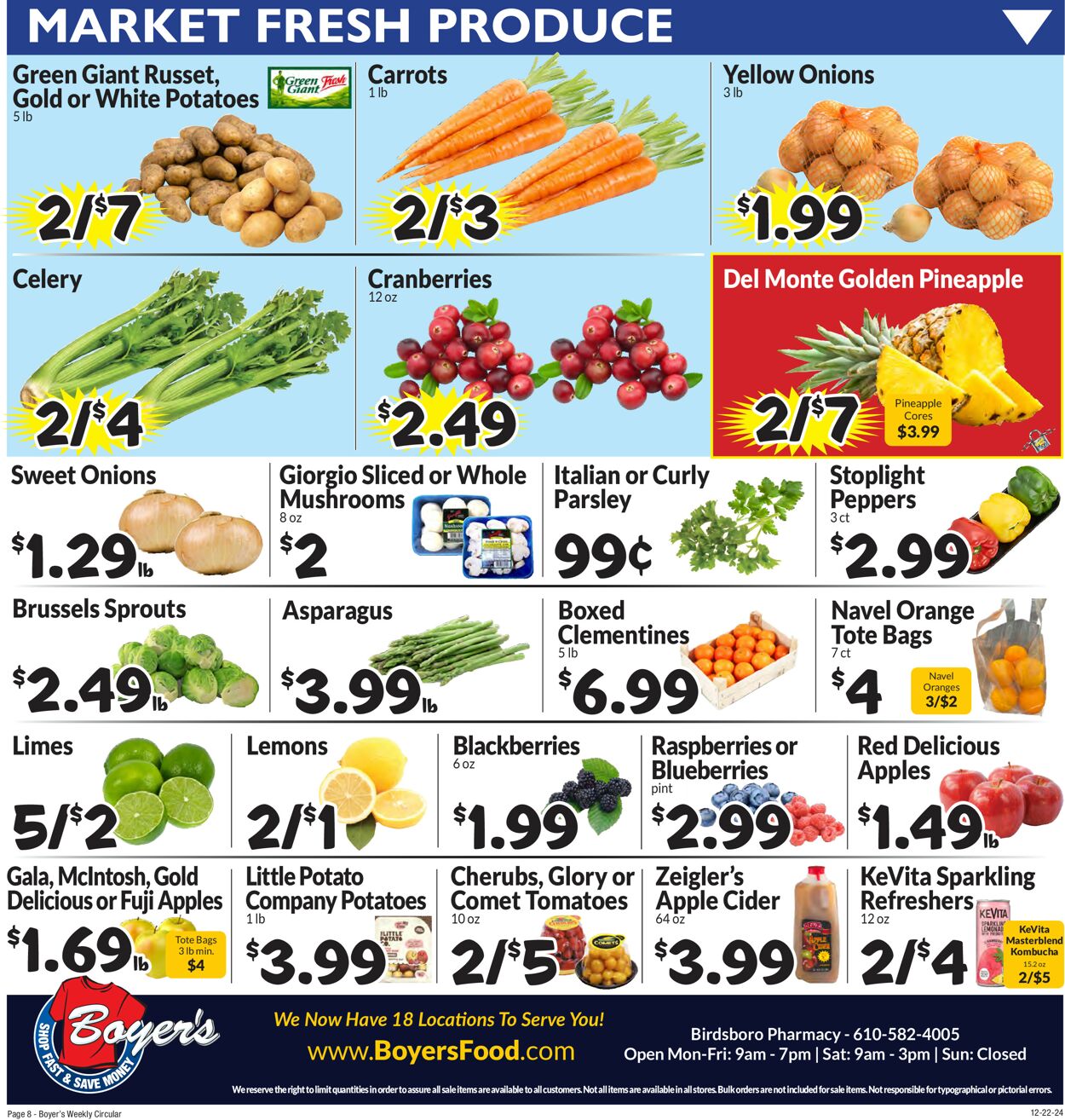 Catalogue Boyer's Food Markets from 12/22/2024