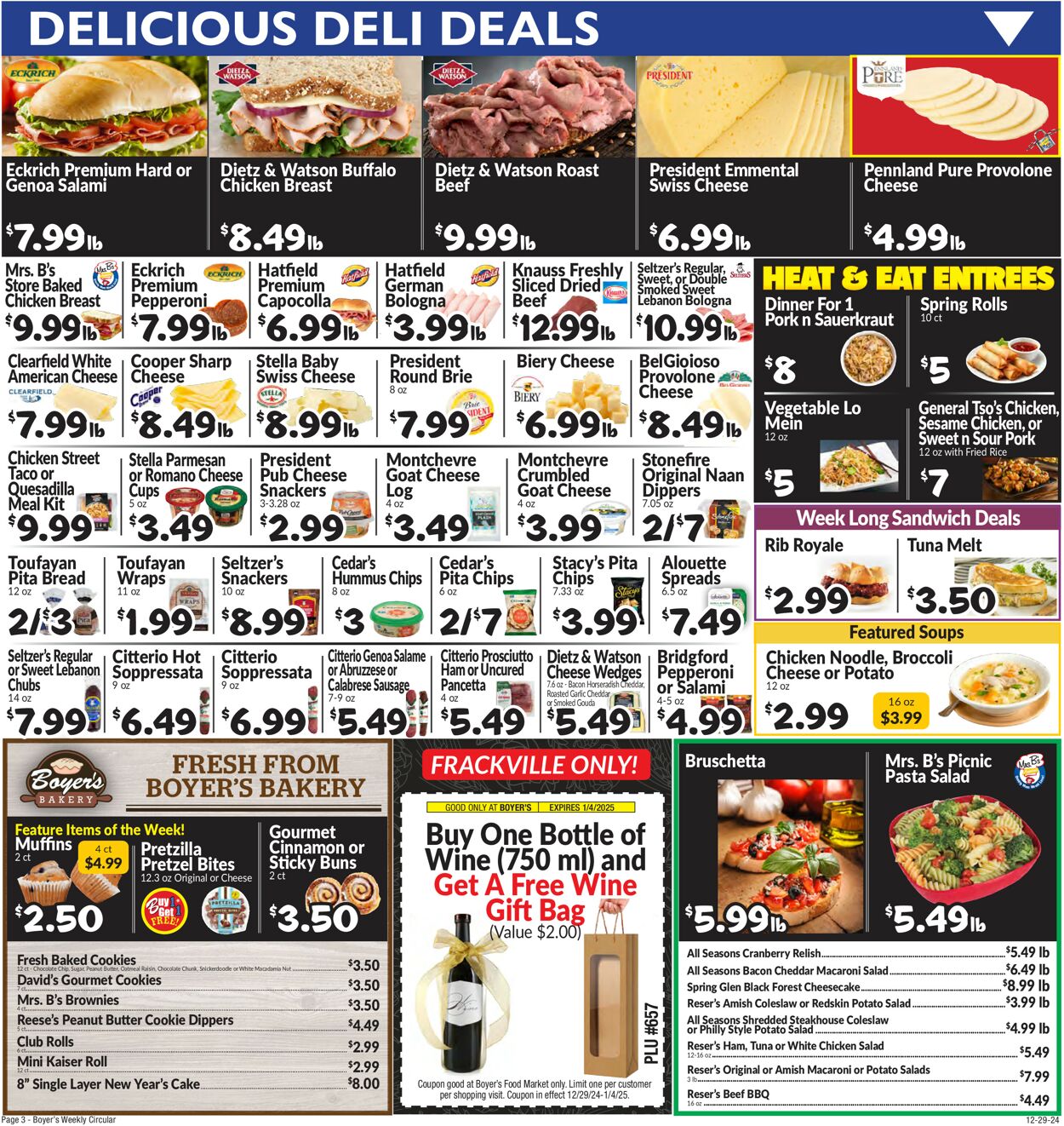 Catalogue Boyer's Food Markets from 12/29/2024