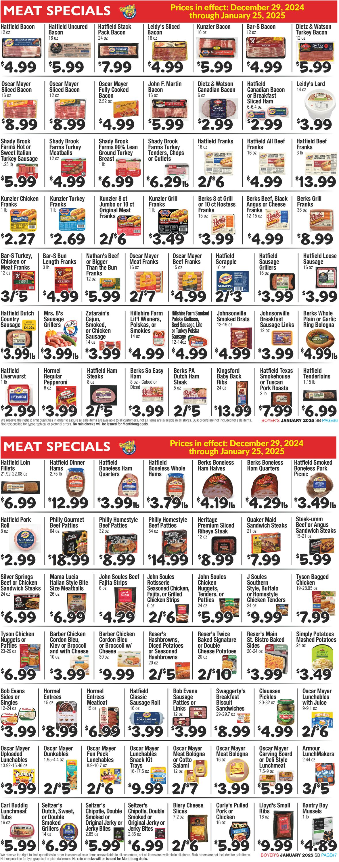 Catalogue Boyer's Food Markets from 12/29/2024