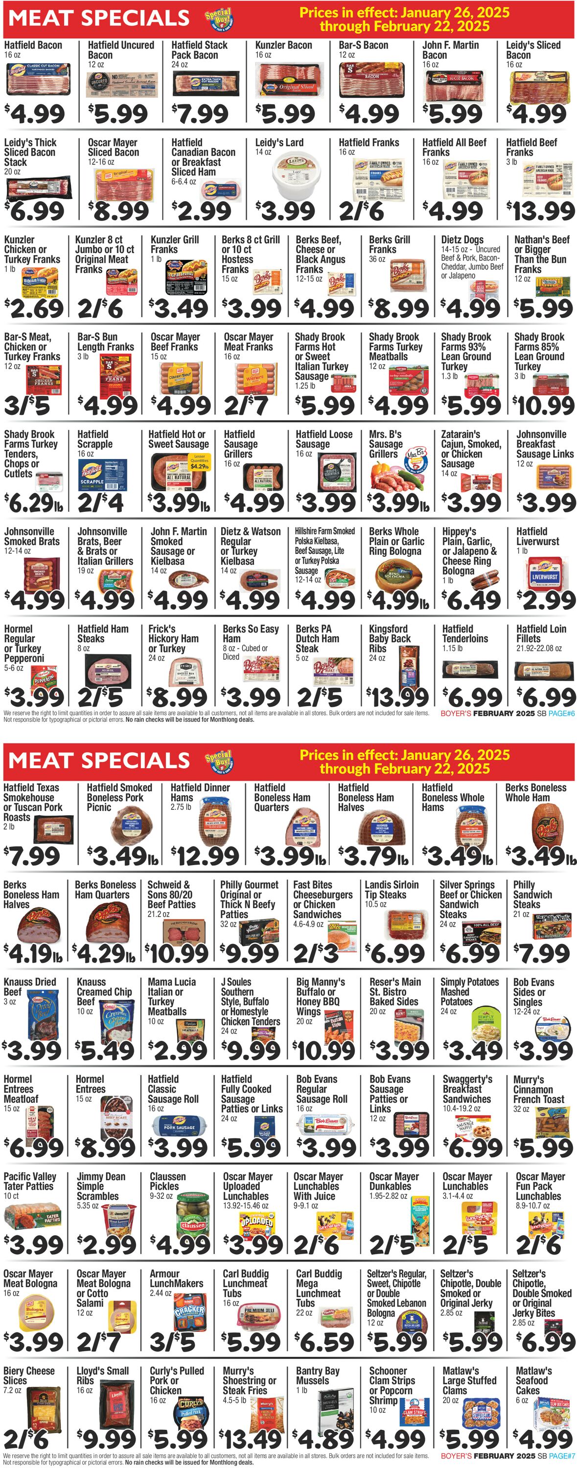 Catalogue Boyer's Food Markets from 01/26/2025