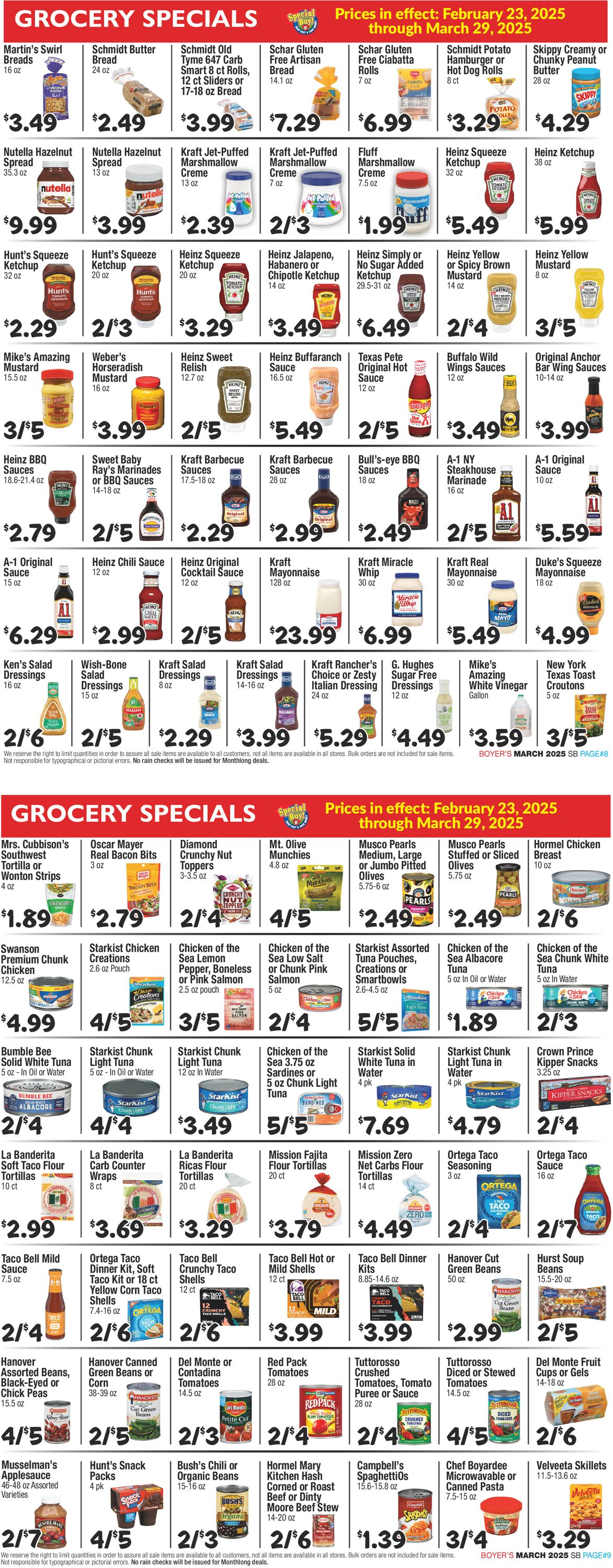 Catalogue Boyer's Food Markets from 02/23/2025