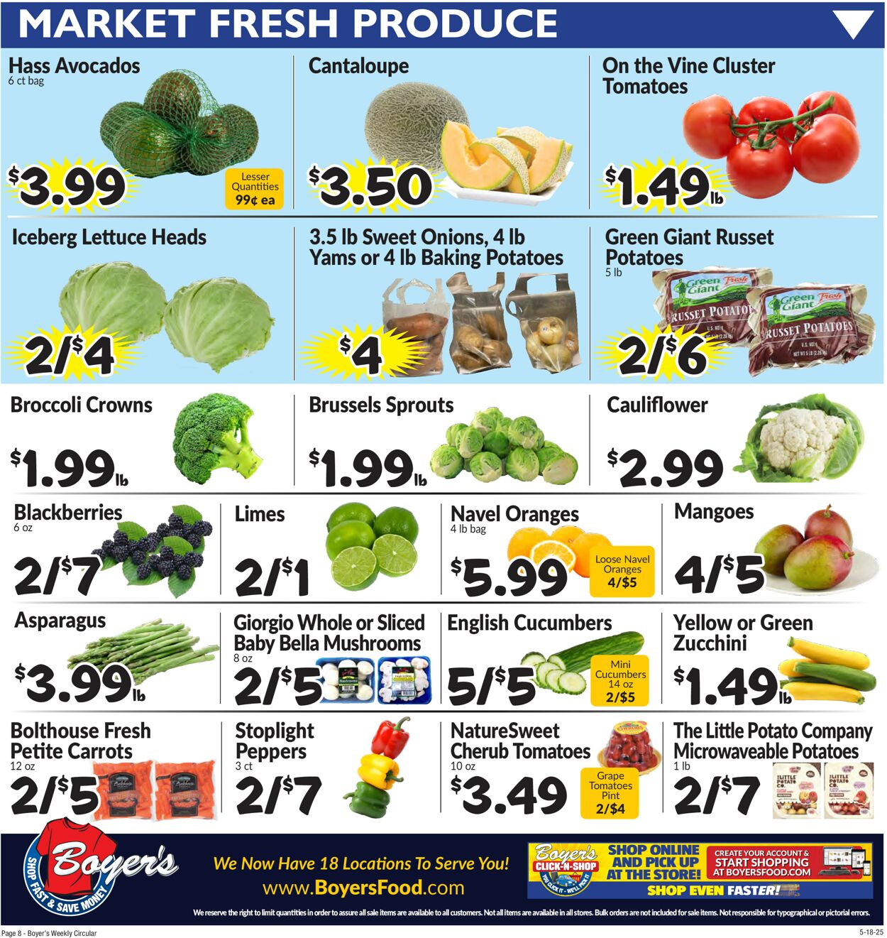 Catalogue Boyer's Food Markets from 05/18/2025