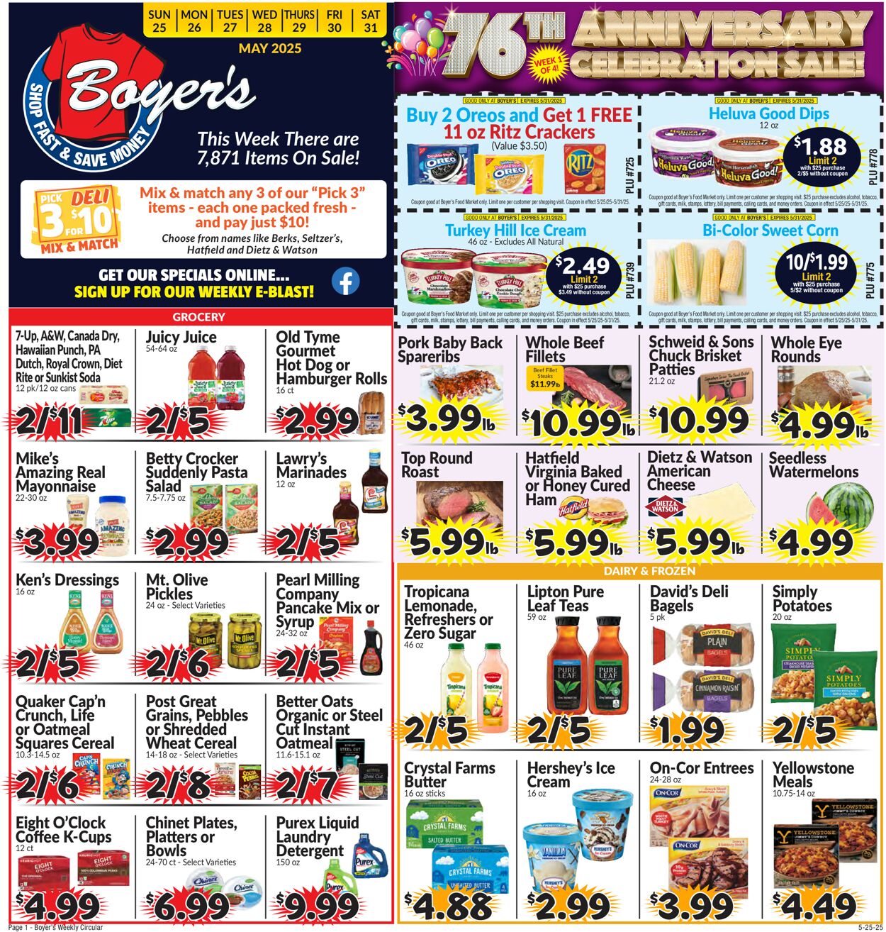 Catalogue Boyer's Food Markets from 05/25/2025