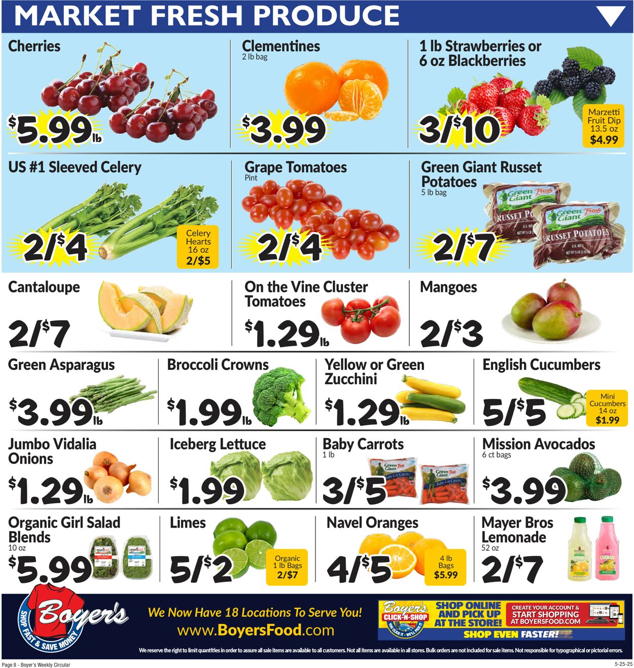 Catalogue Boyer's Food Markets from 05/25/2025