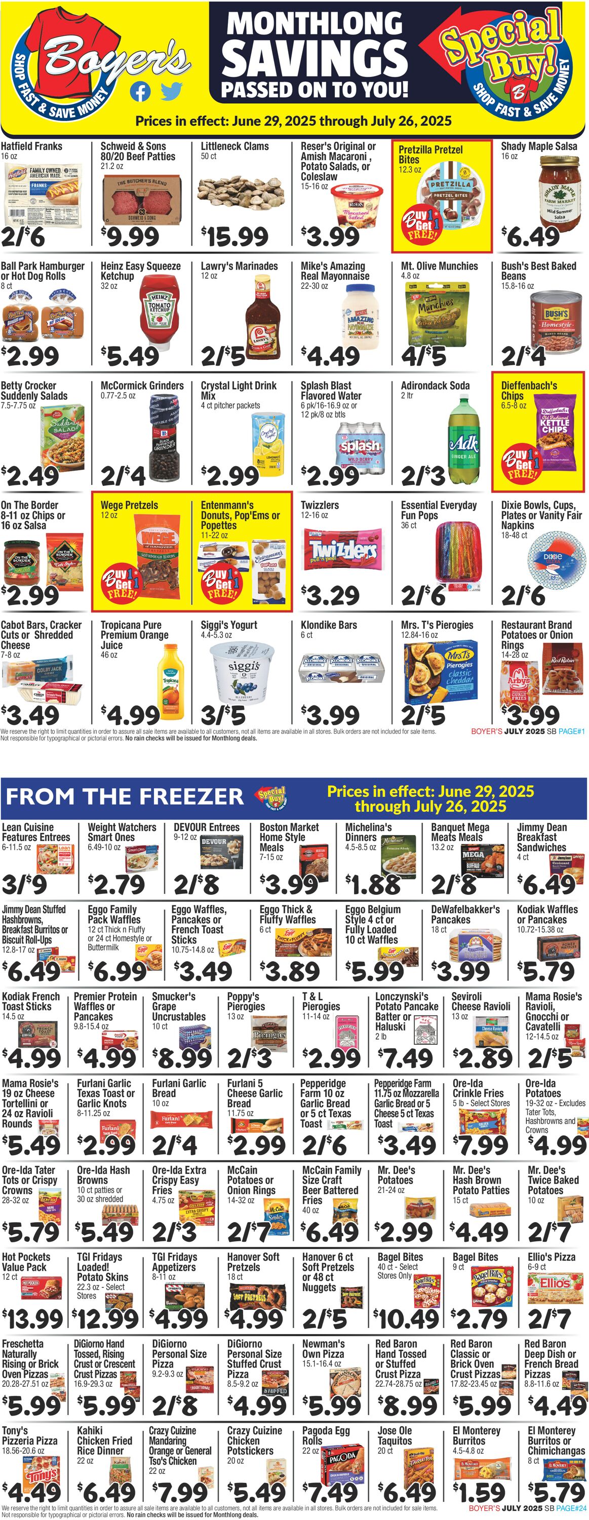 Catalogue Boyer's Food Markets from 06/29/2025