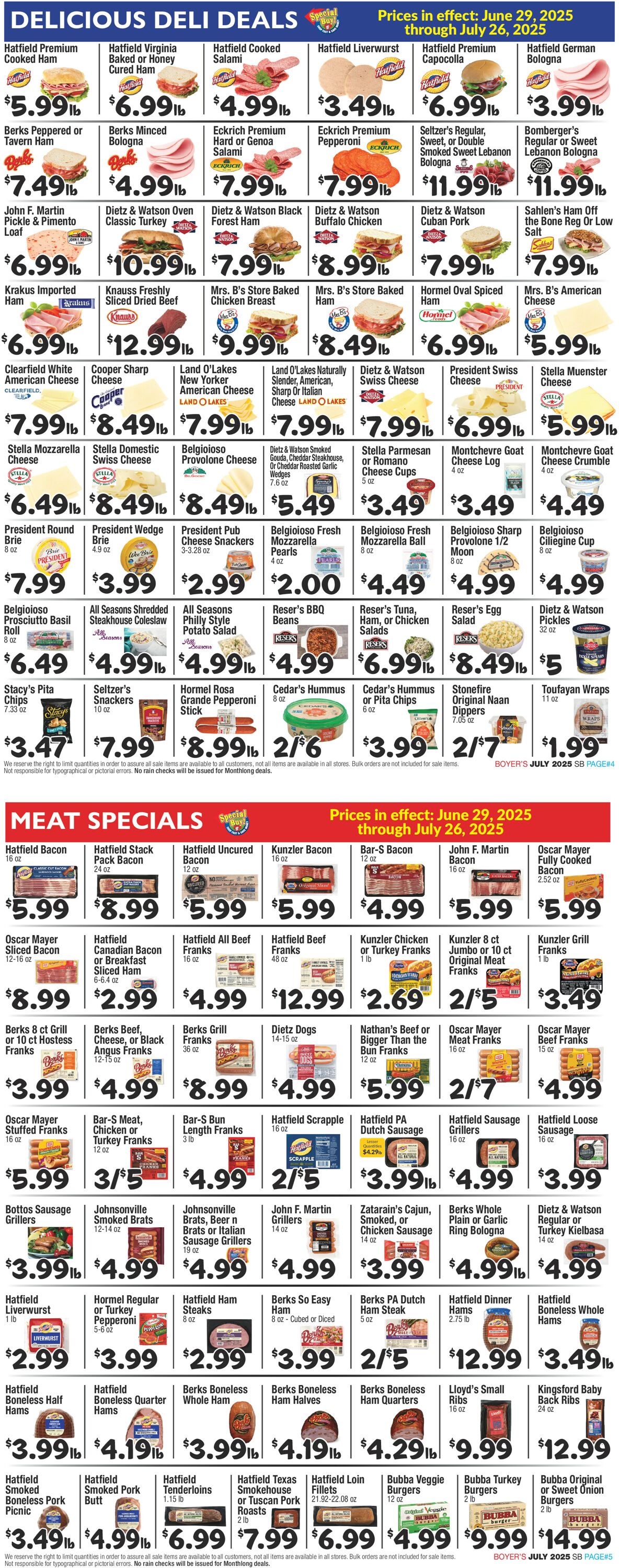 Catalogue Boyer's Food Markets from 06/29/2025