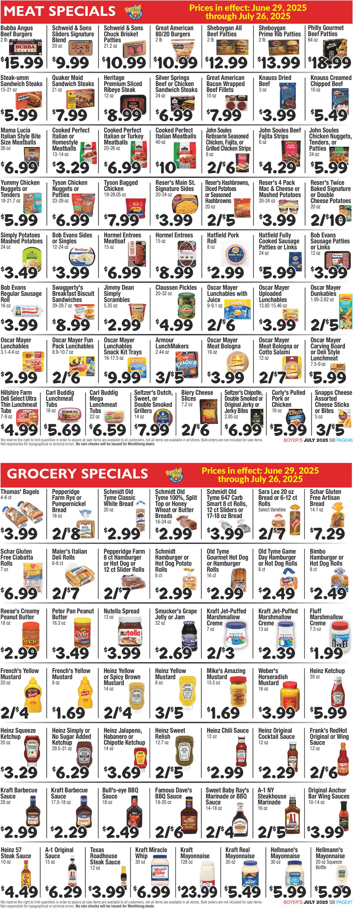 Catalogue Boyer's Food Markets from 06/29/2025