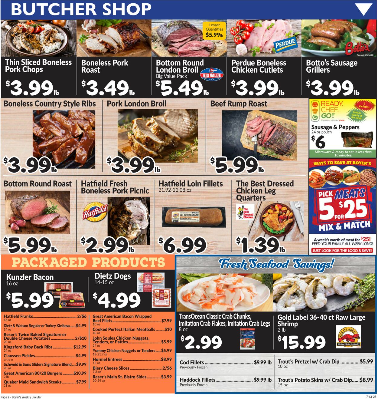 Catalogue Boyer's Food Markets from 07/13/2025