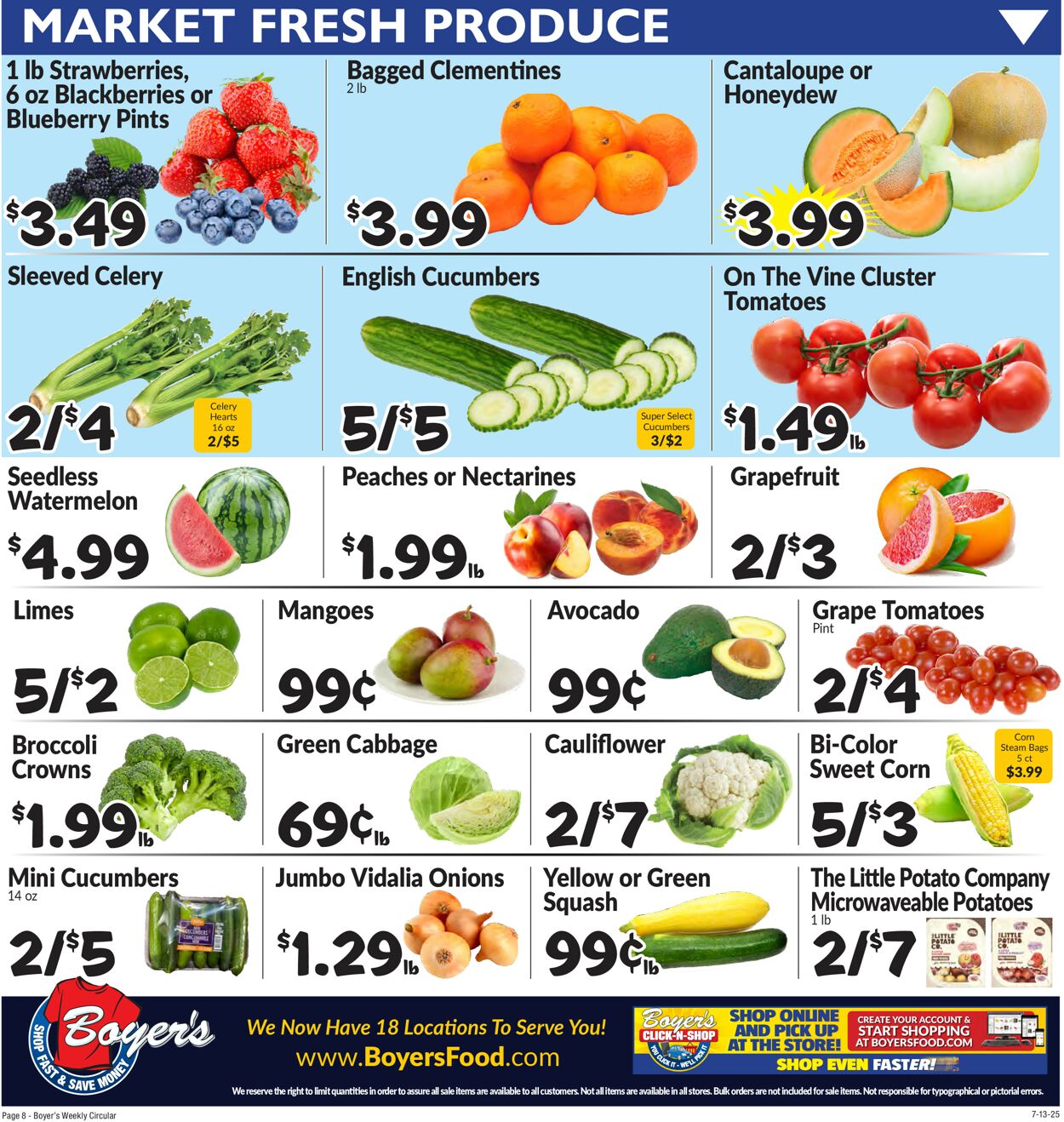 Catalogue Boyer's Food Markets from 07/13/2025