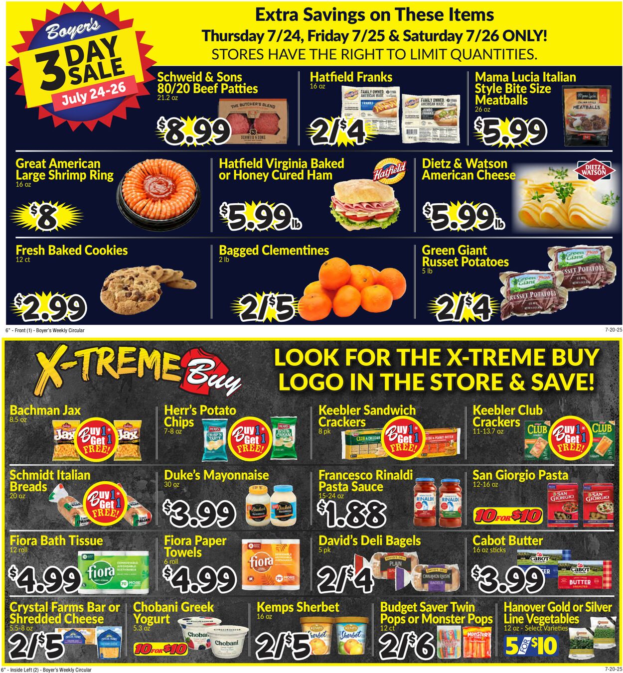 Catalogue Boyer's Food Markets from 07/20/2025