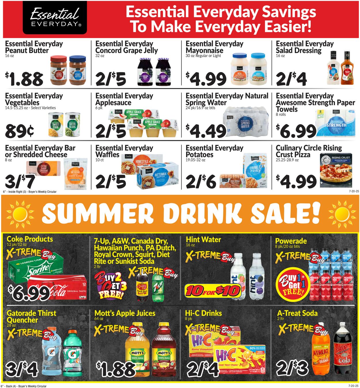 Catalogue Boyer's Food Markets from 07/20/2025
