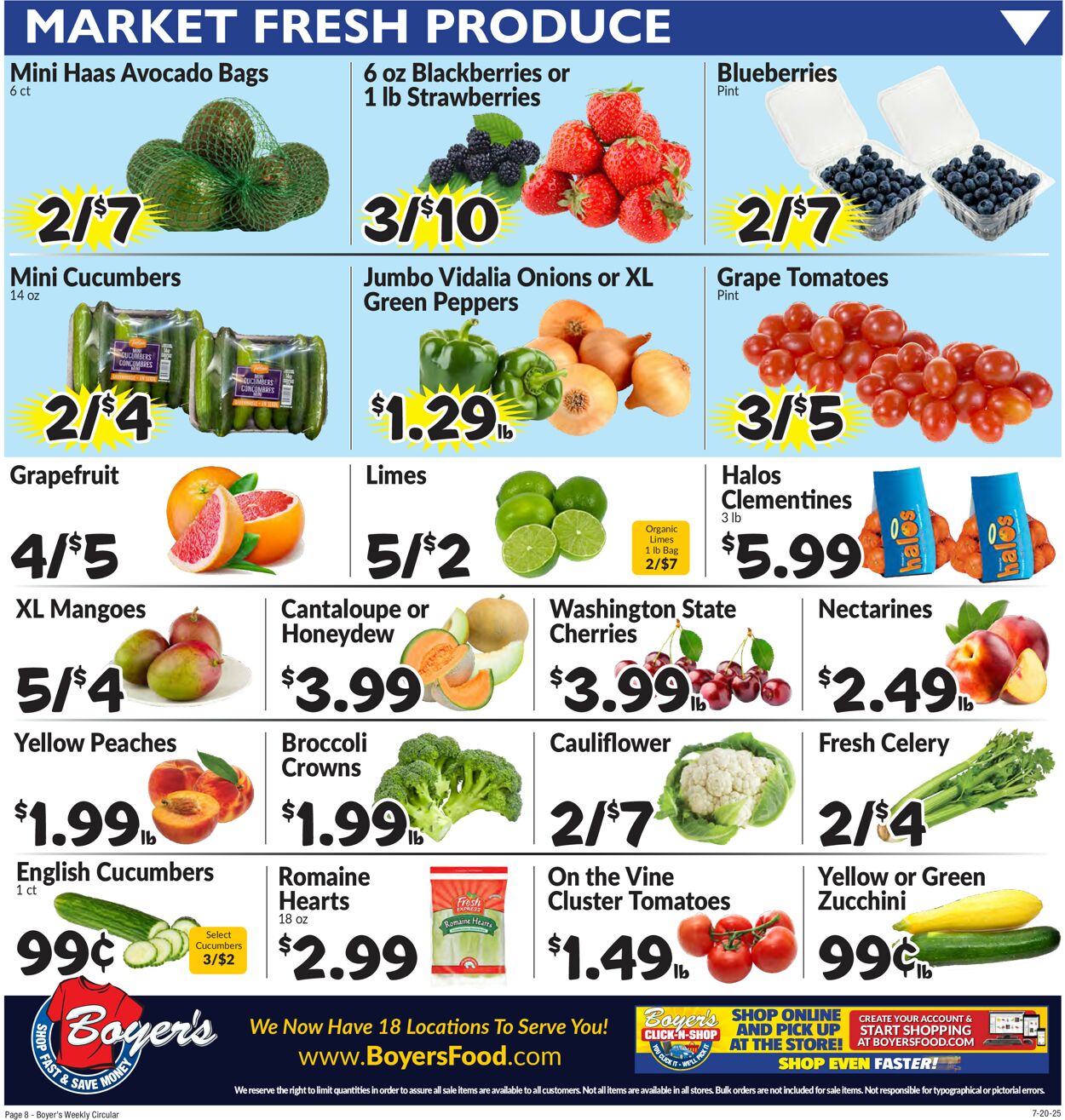 Catalogue Boyer's Food Markets from 07/20/2025